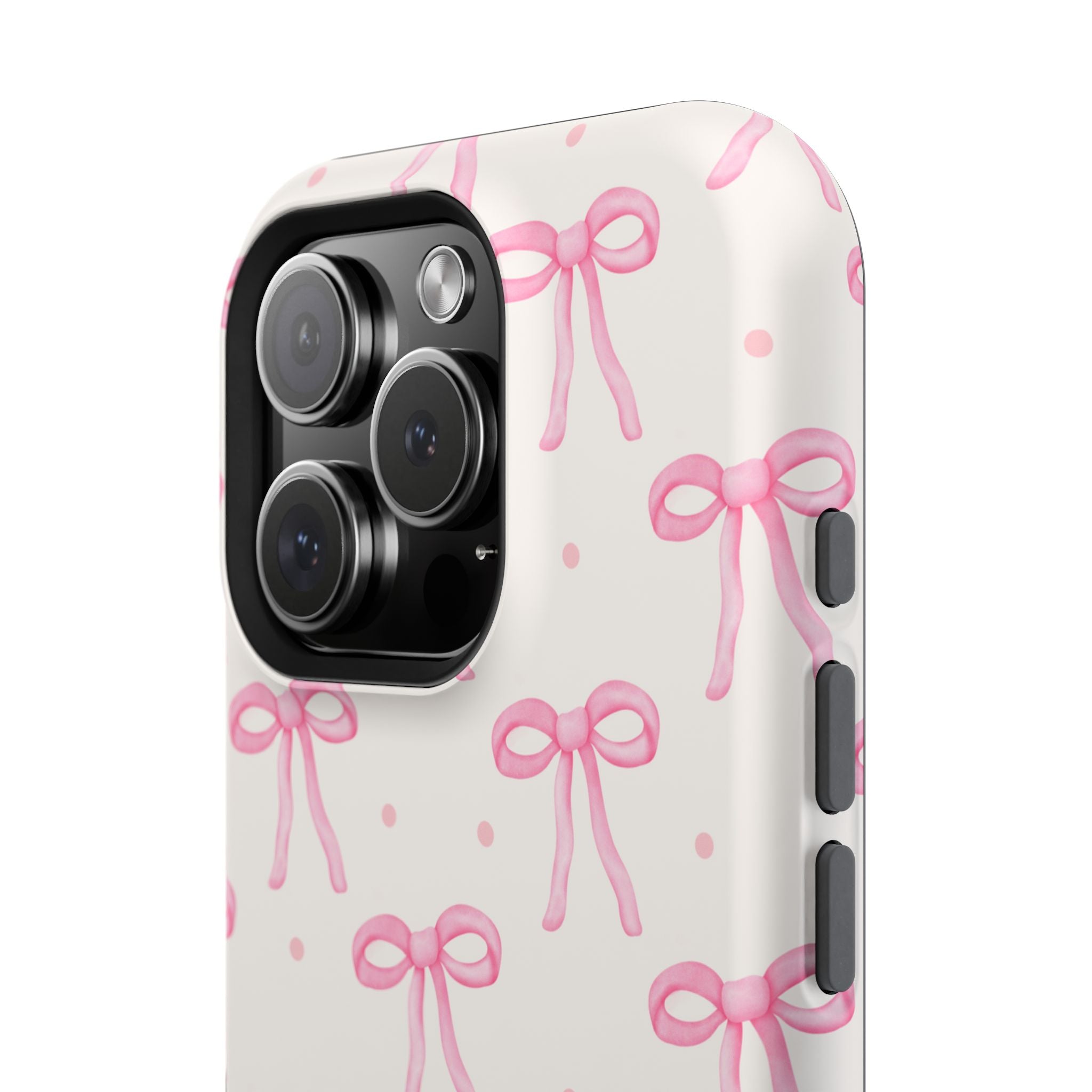 Customizable: Cute Pink Bow Impact-Resistant Phone Case