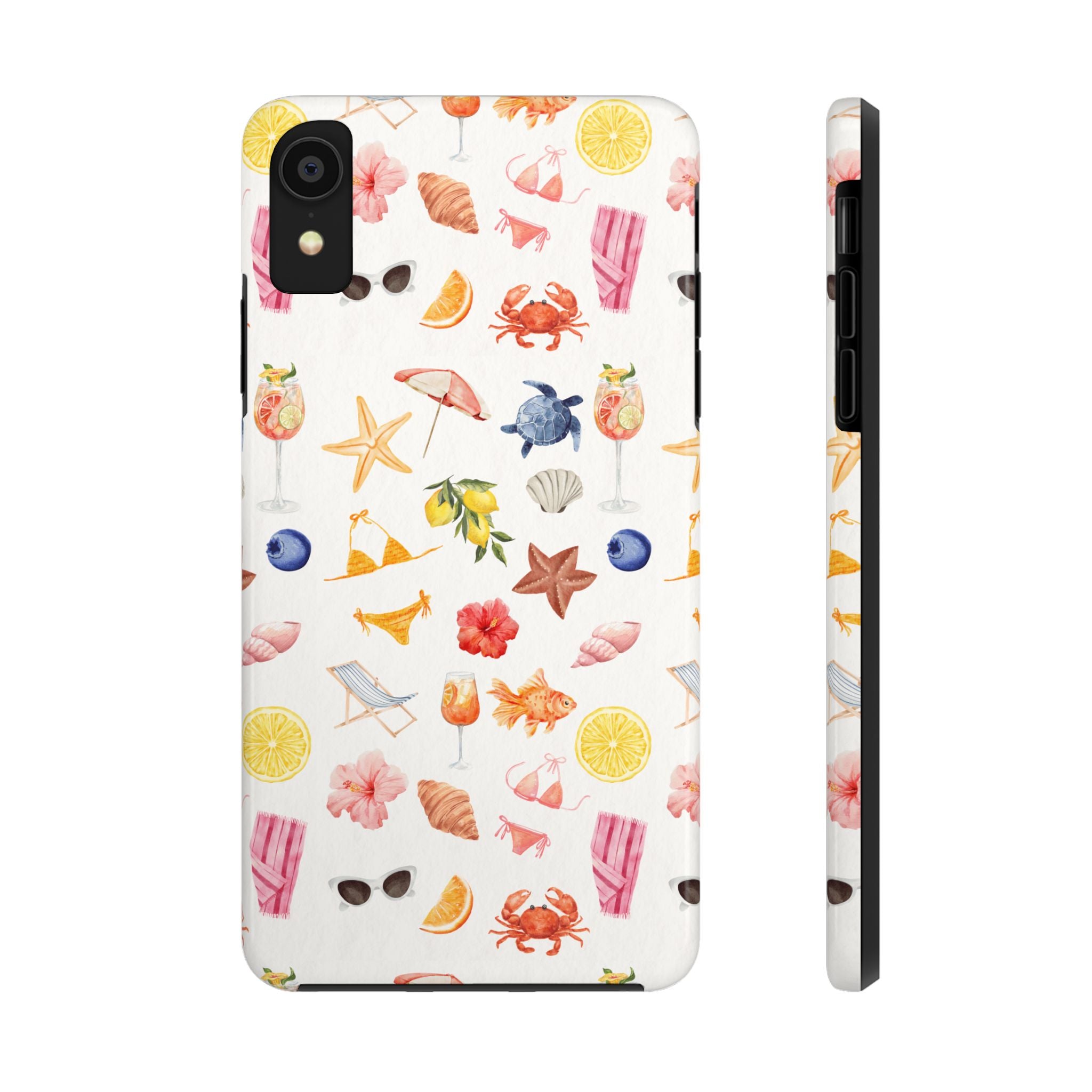 Customizable: Tropical Summer Phone Case, Vivid Coastal Design, Perfect Gift for Beach Lovers, Vacation Memories, Durable Tough Cases