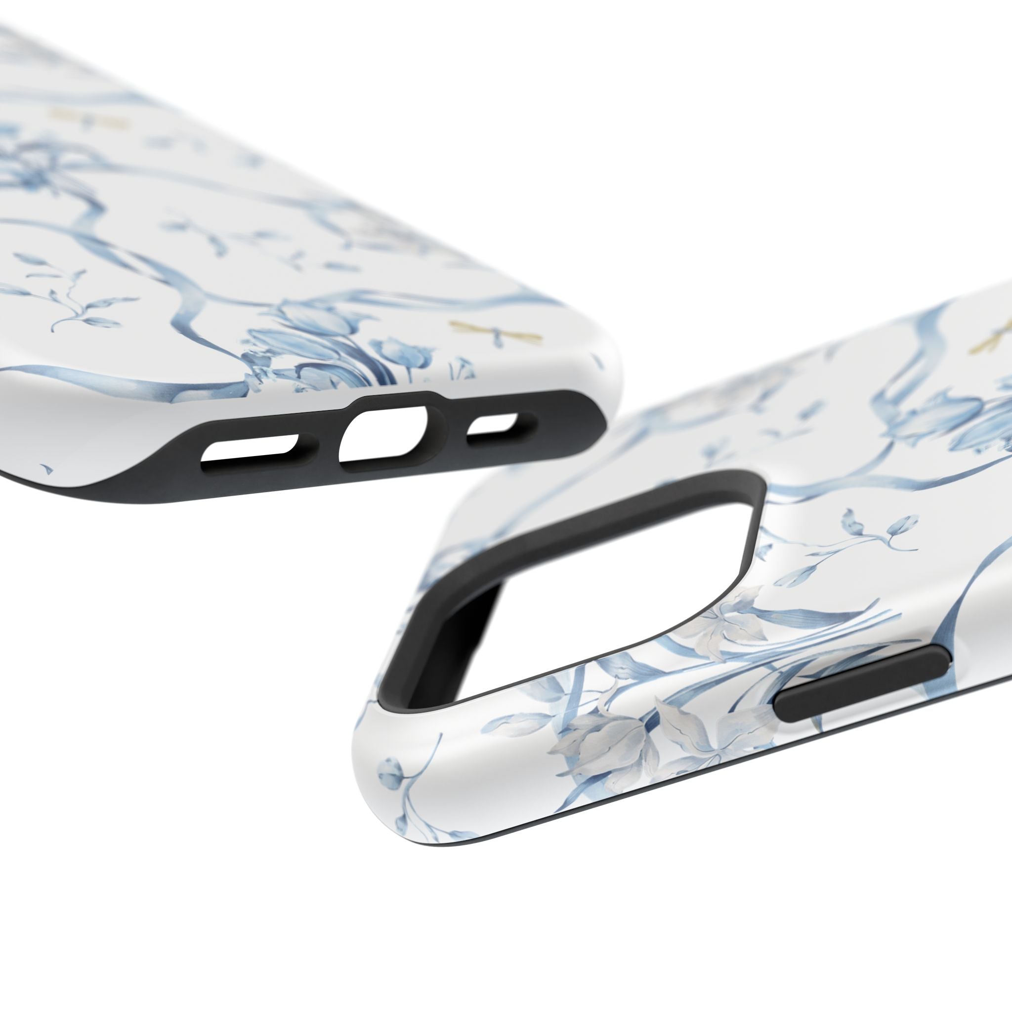 Customizable: Blue Floral-Inspired Phone Case