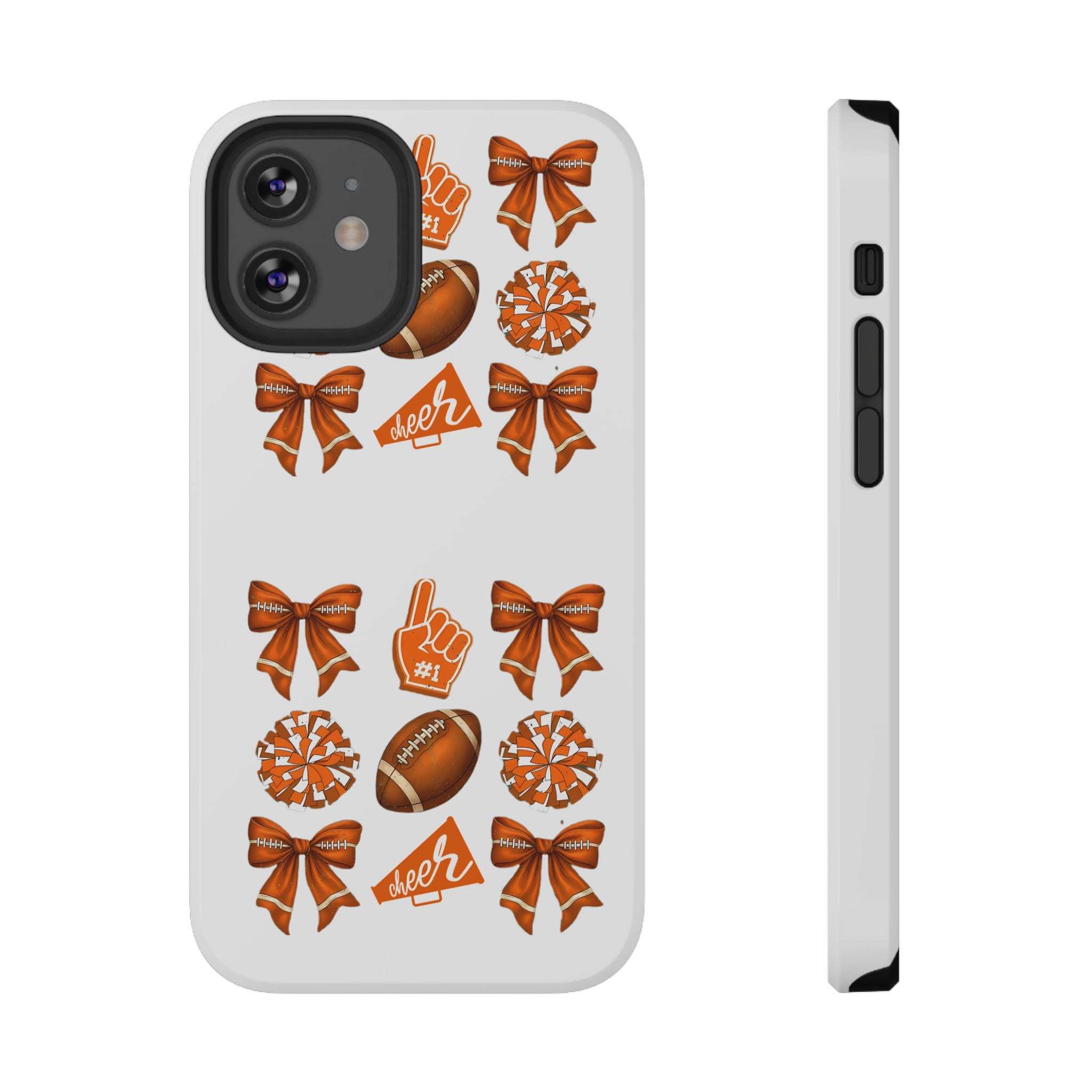 Customizable Orange-Themed Football Team Spirit Phone Case - Cheerful Accessories for Game Day, Unique Design for Fans, Sports Gift, Fall Celebrations, Team Pride