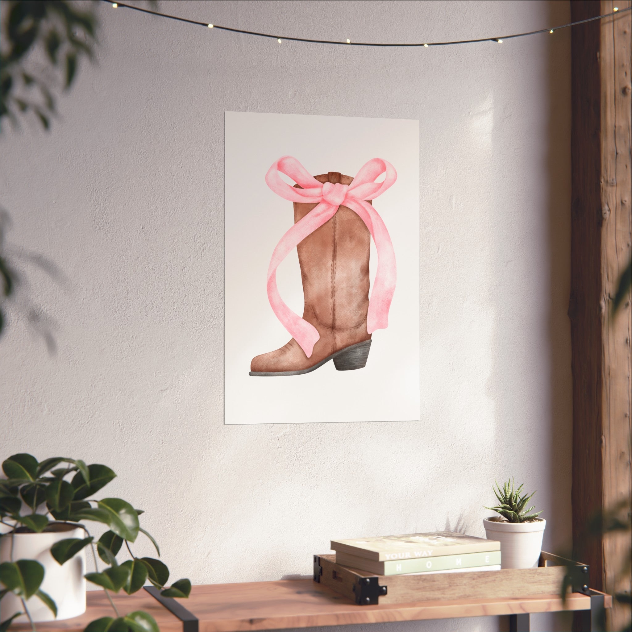 Cowgirl Coquette Bow Poster