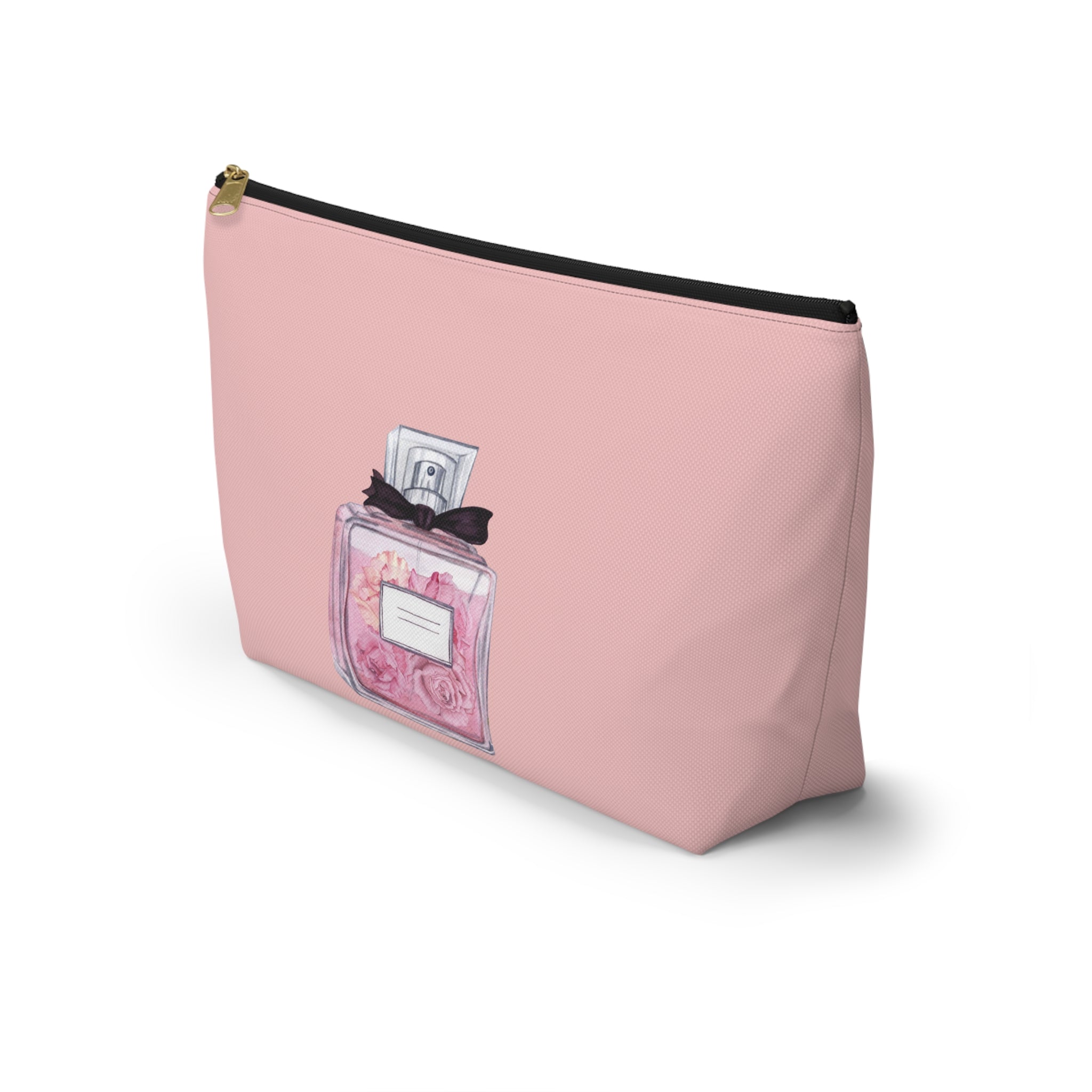 Customizable Chic Makeup Pouch, Cosmetic Bag, Travel Organizer, Floral Print, Gift for Her