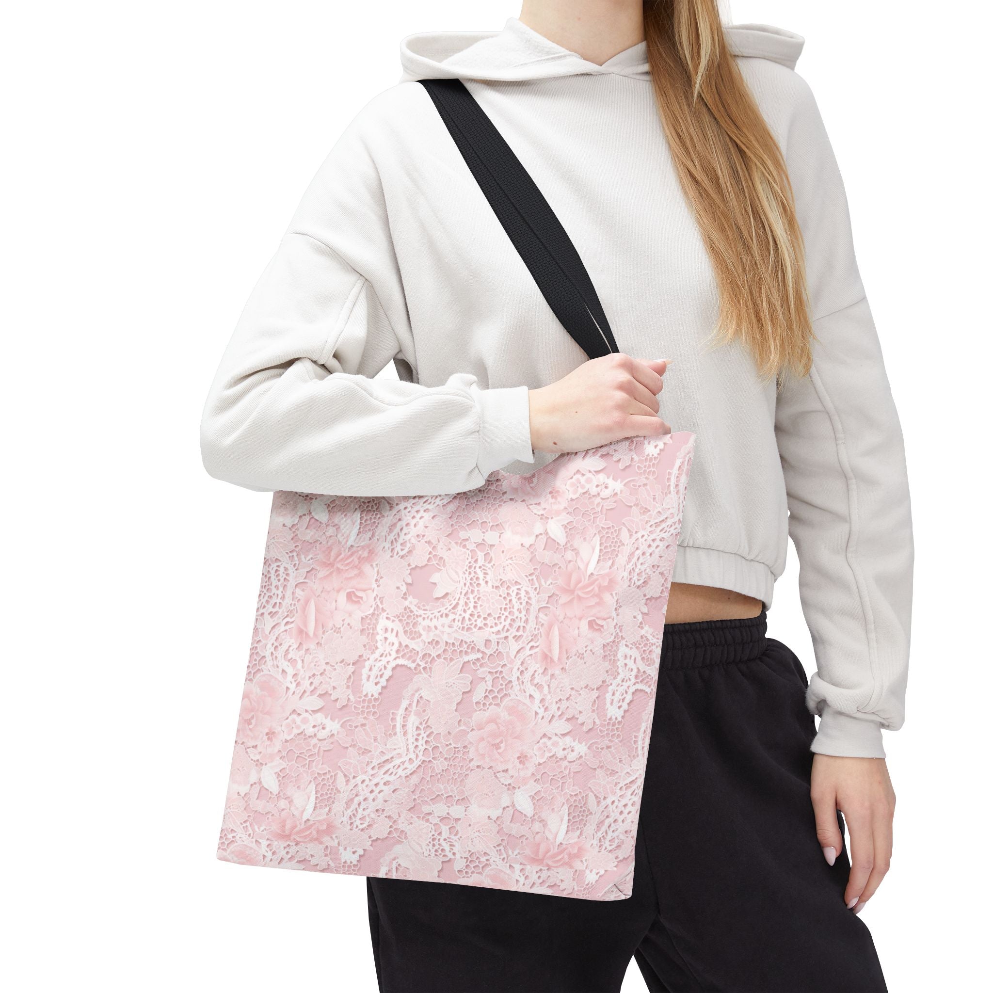 Chic Floral Tote Bag, Stylish Shopping Bag, Pink Floral Accessory, Perfect for Gifts, Sustainable Fashion