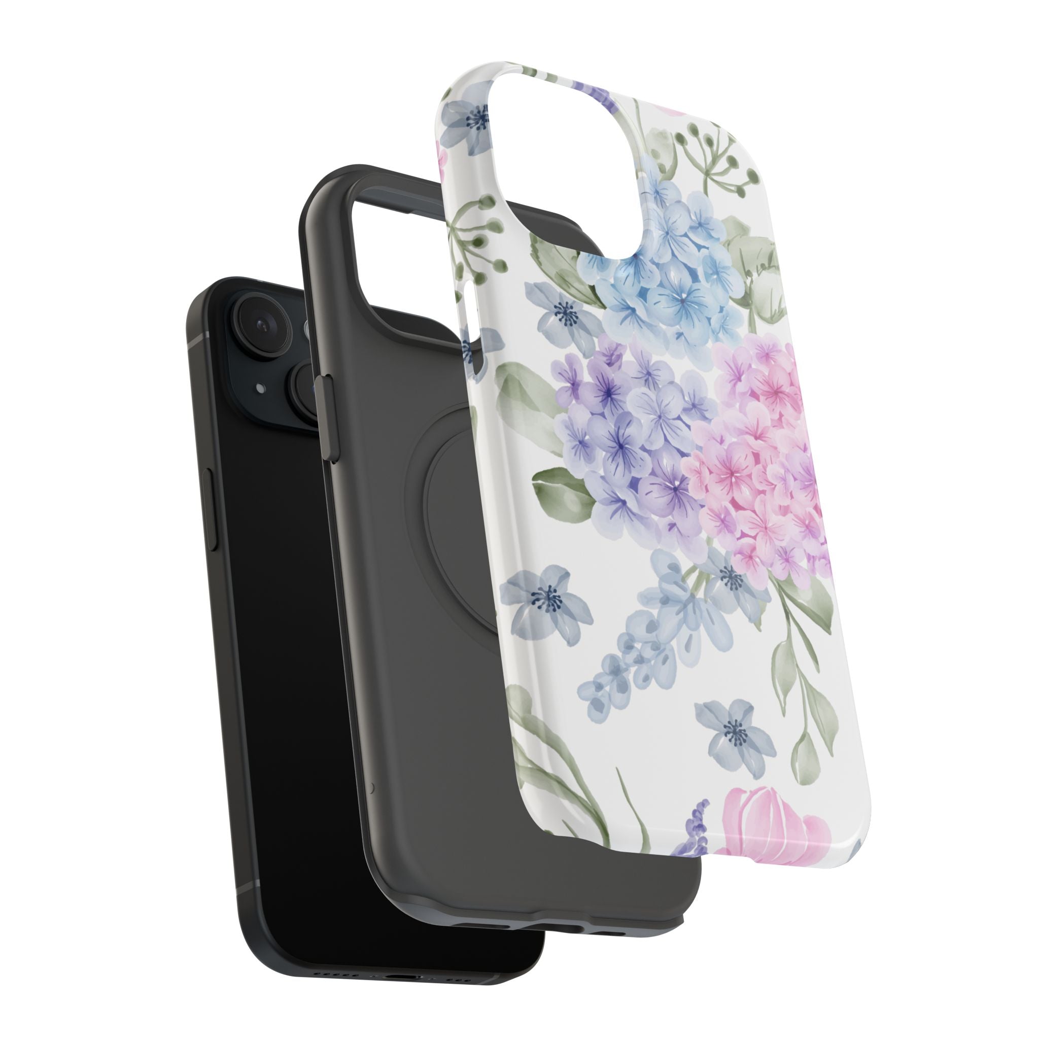 Customizable: Floral Hydrangea Impact-Resistant Phone Case