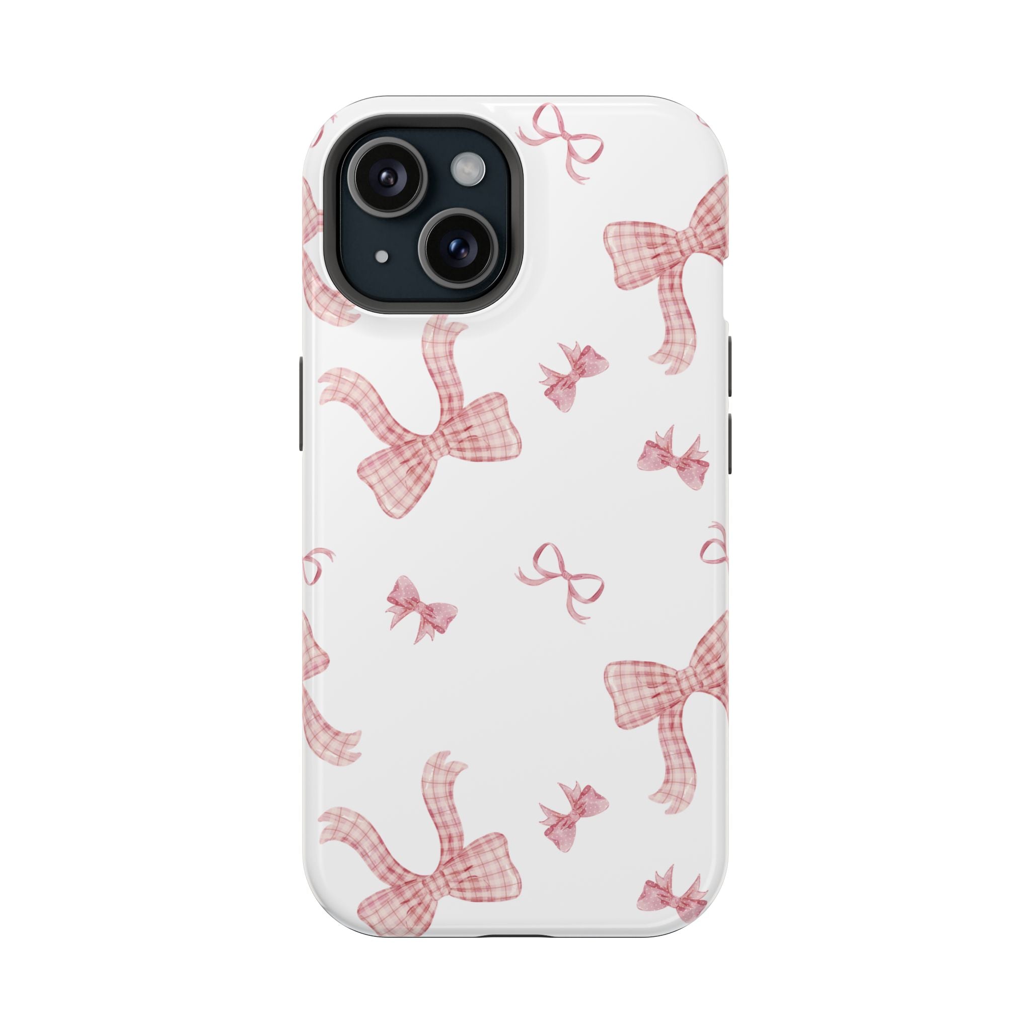 Customizable: Gingham Chic Bow Pattern Phone Case