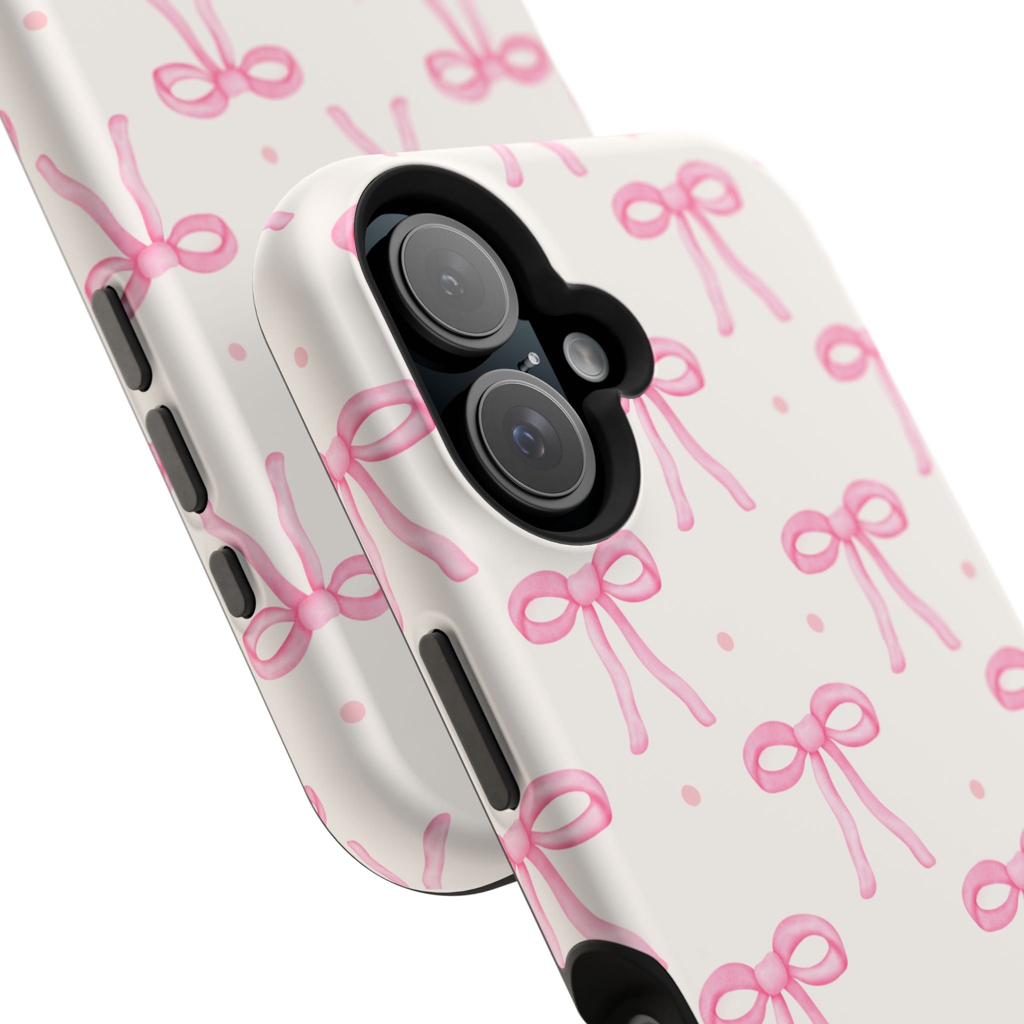 Customizable: Cute Pink Bow Impact-Resistant Phone Case