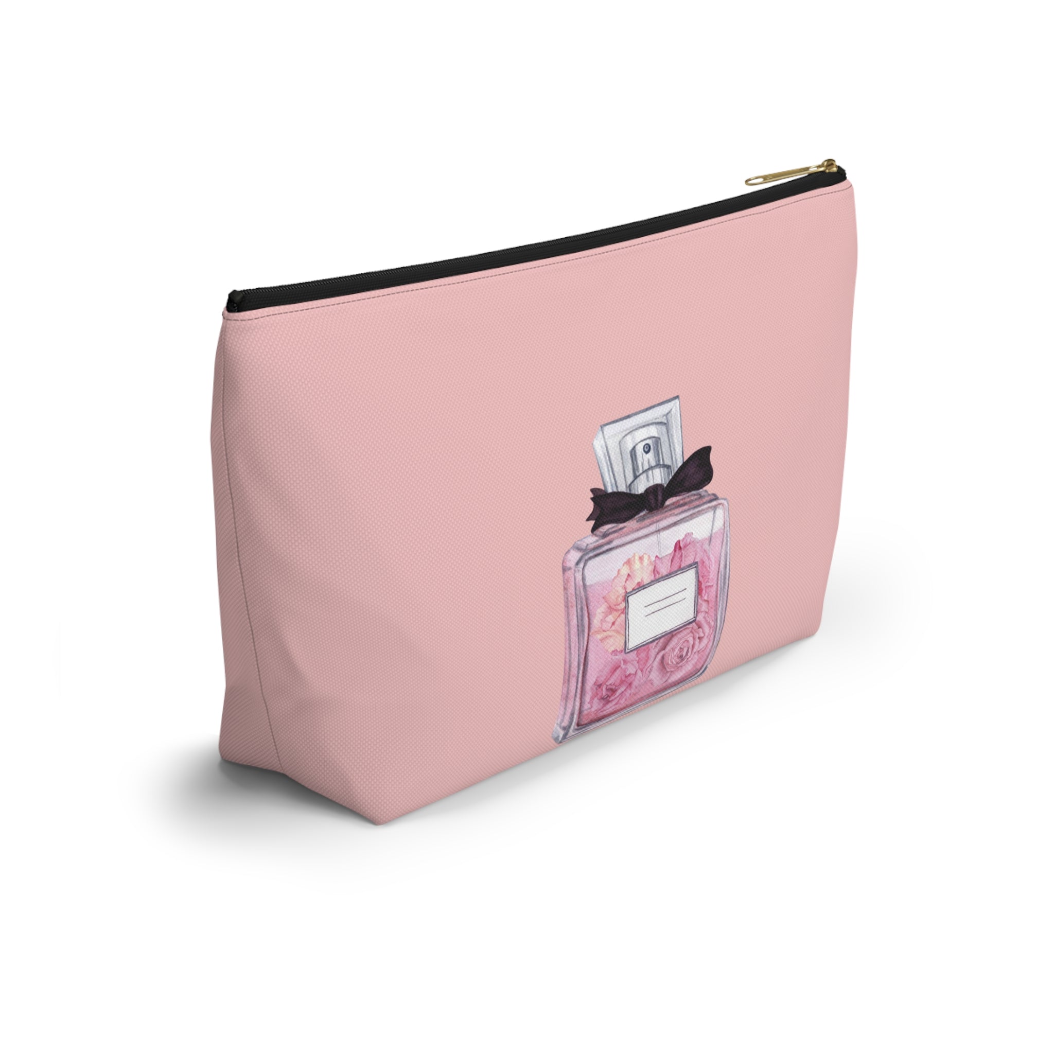 Customizable Chic Makeup Pouch, Cosmetic Bag, Travel Organizer, Floral Print, Gift for Her