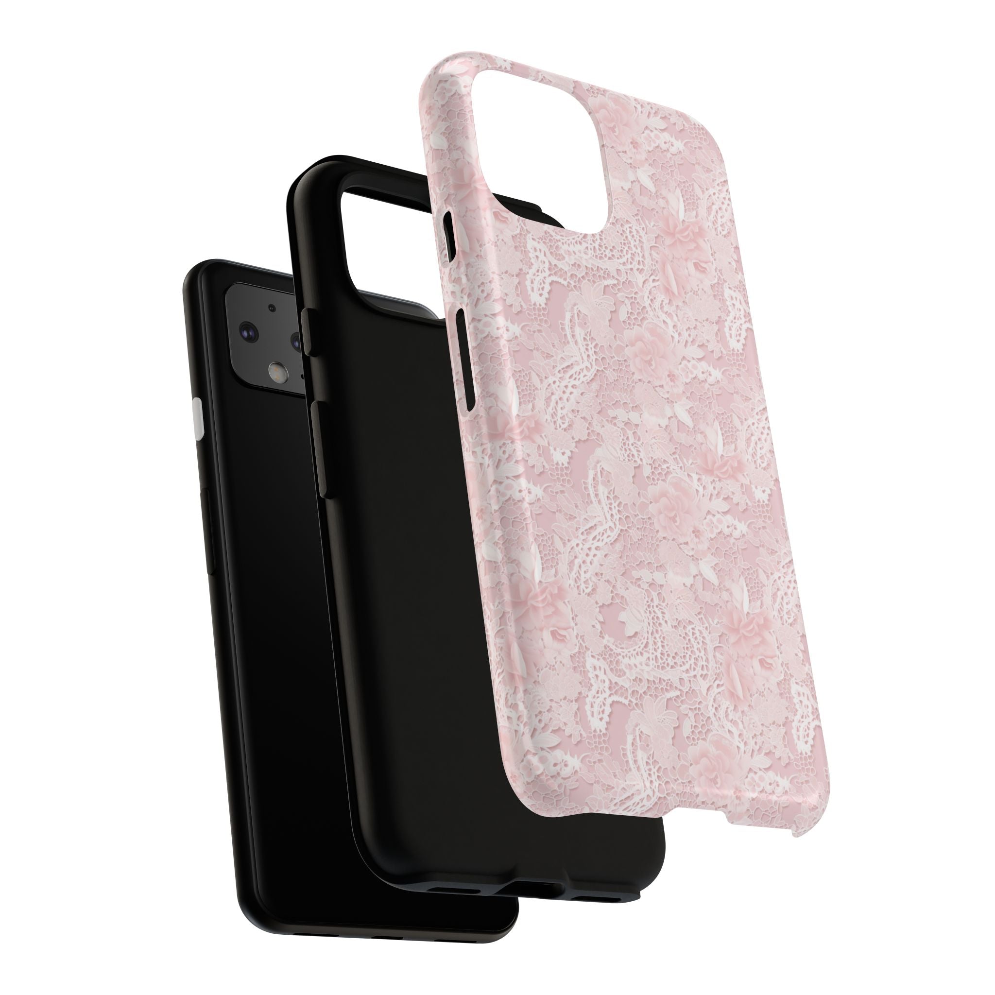 Customizable: Pink Floral Phone Case, Stylish Tough Cases, Unique Gift for Her, Cute Phone Accessories, Floral Tech Cover