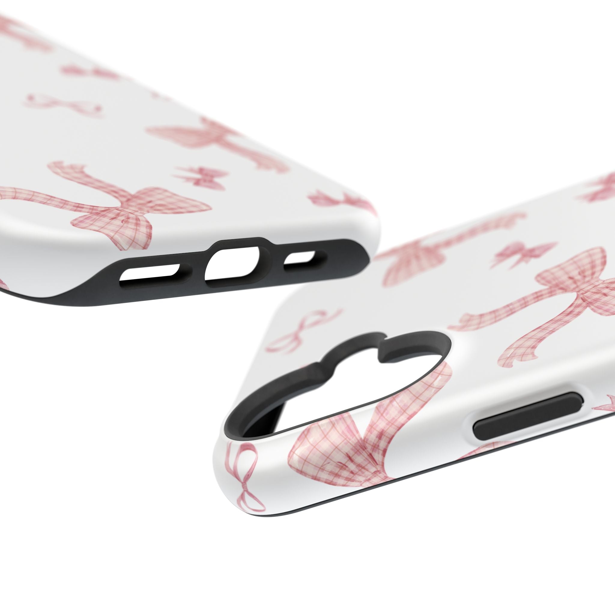 Customizable: Gingham Chic Bow Pattern Phone Case