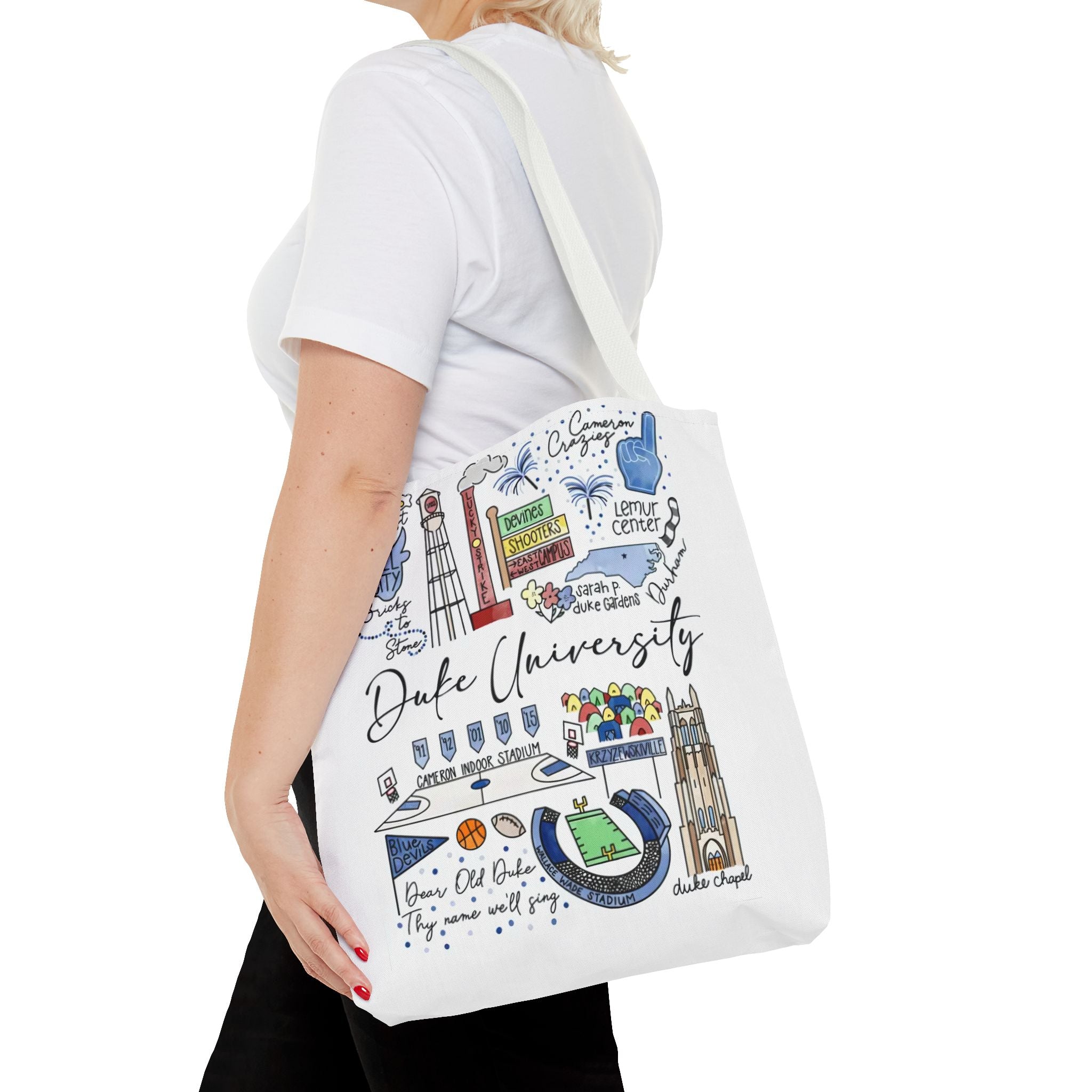 Duke University Tote Bag, College Spirit Bag, Campus Life Accessory, School Pride Gift, Eco-Friendly Shopping Bag