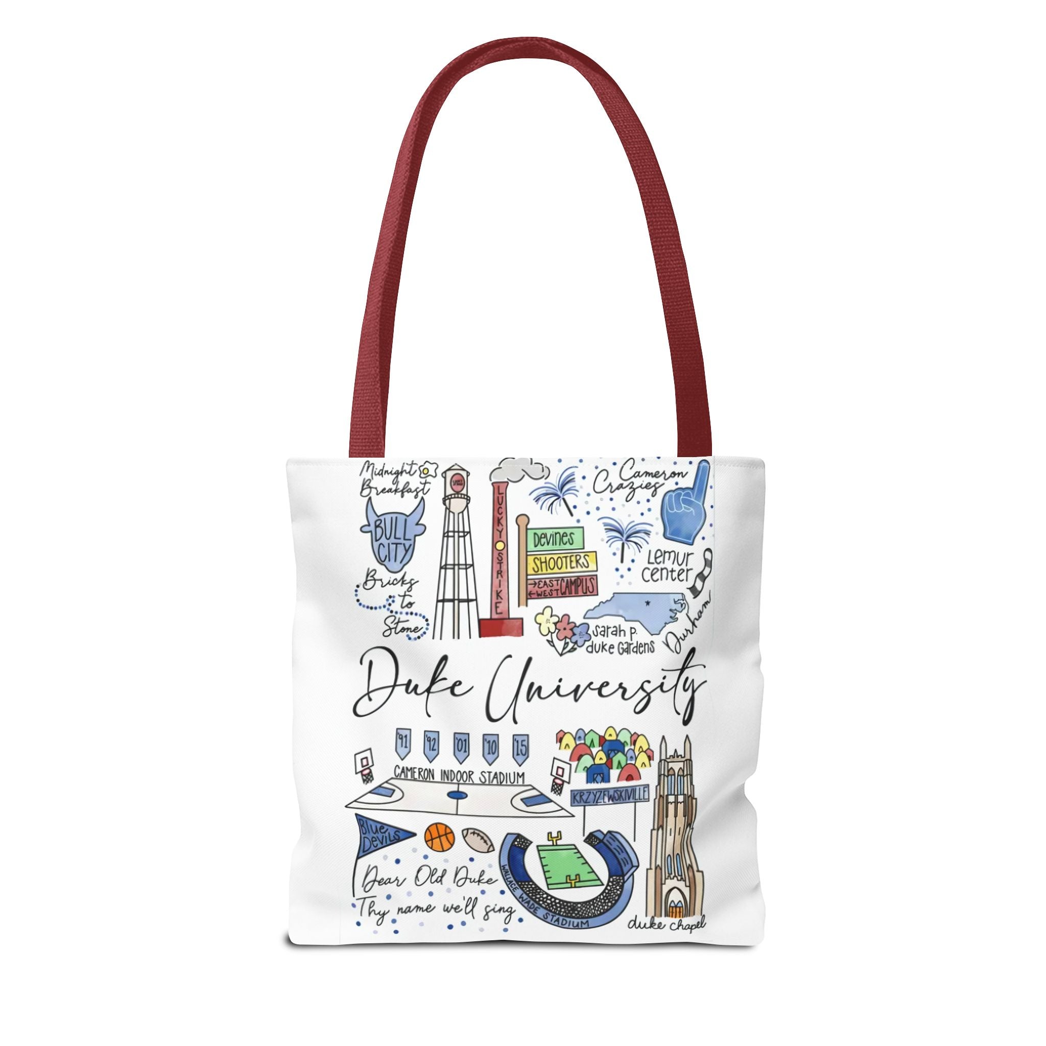 Duke University Tote Bag, College Spirit Bag, Campus Life Accessory, School Pride Gift, Eco-Friendly Shopping Bag