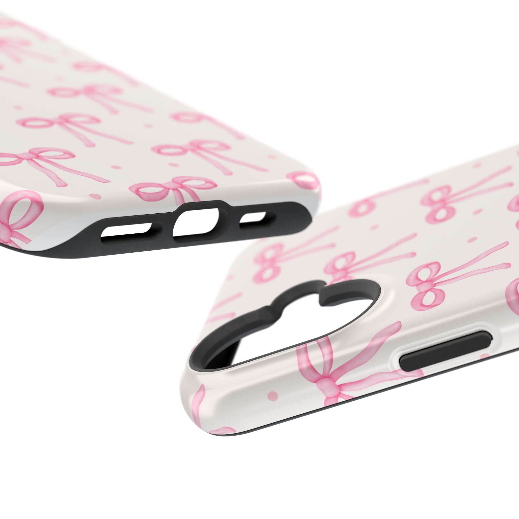 Customizable: Cute Pink Bow Impact-Resistant Phone Case