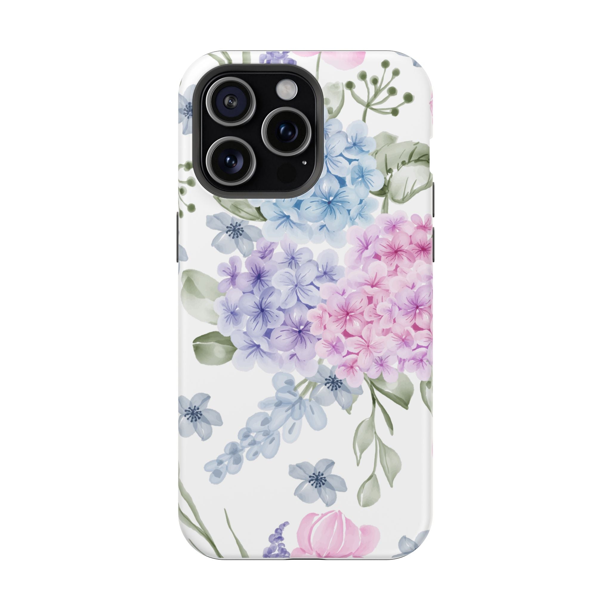 Customizable: Floral Hydrangea Impact-Resistant Phone Case