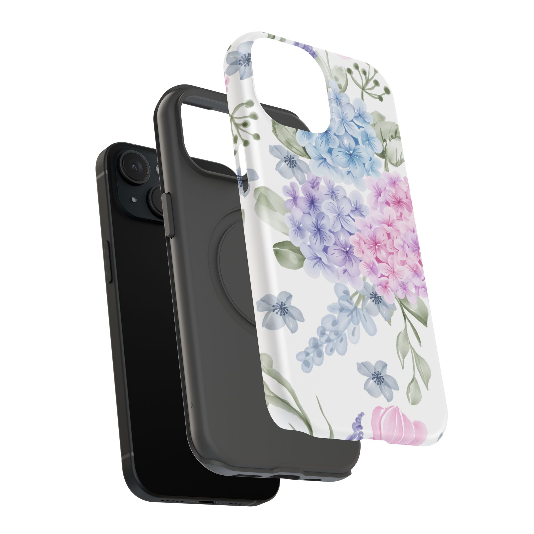 Customizable: Floral Hydrangea Impact-Resistant Phone Case