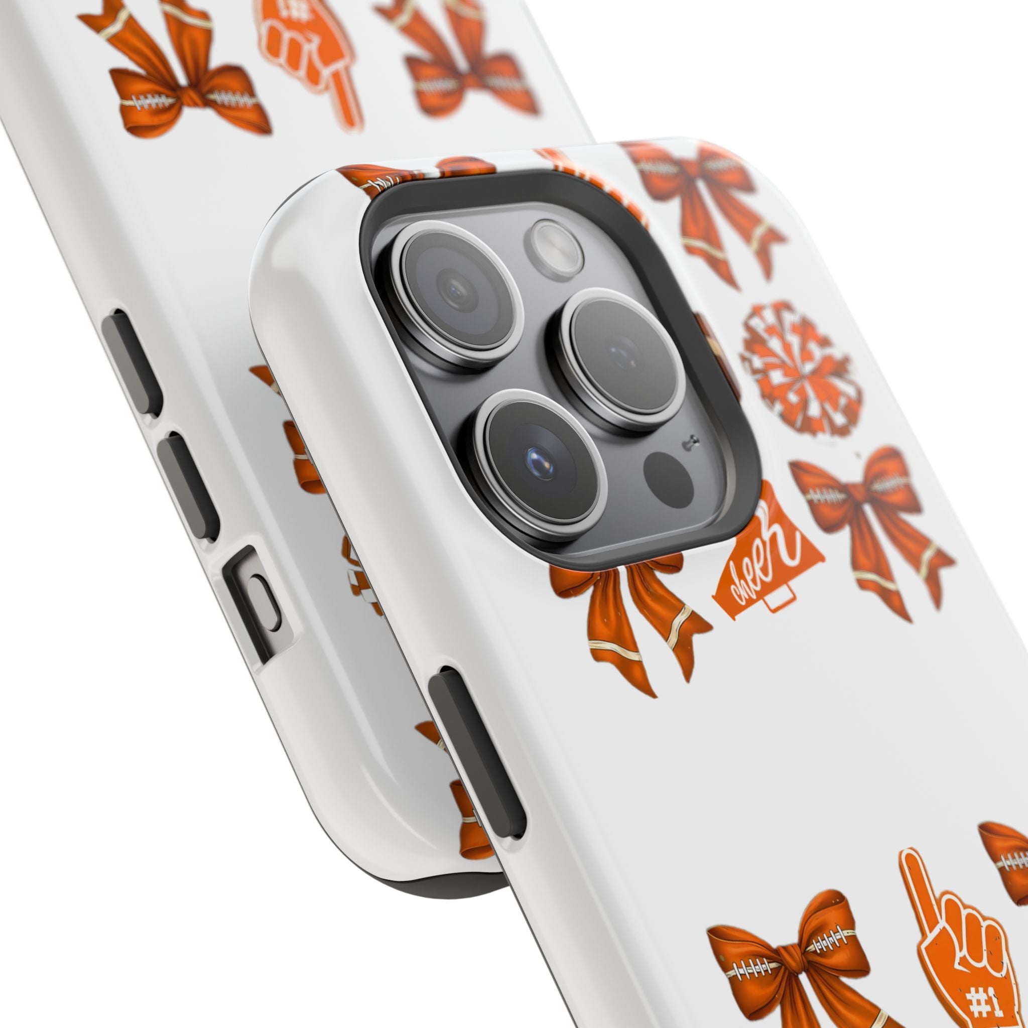 Customizable Orange-Themed Football Team Spirit Phone Case - Cheerful Accessories for Game Day, Unique Design for Fans, Sports Gift, Fall Celebrations, Team Pride