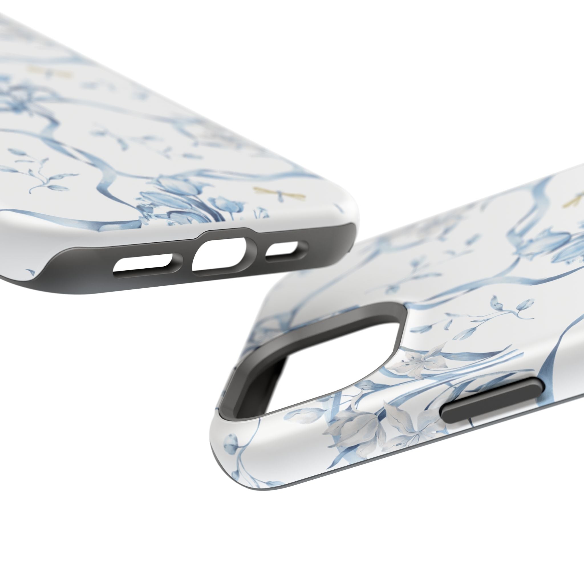 Customizable: Blue Floral-Inspired Phone Case