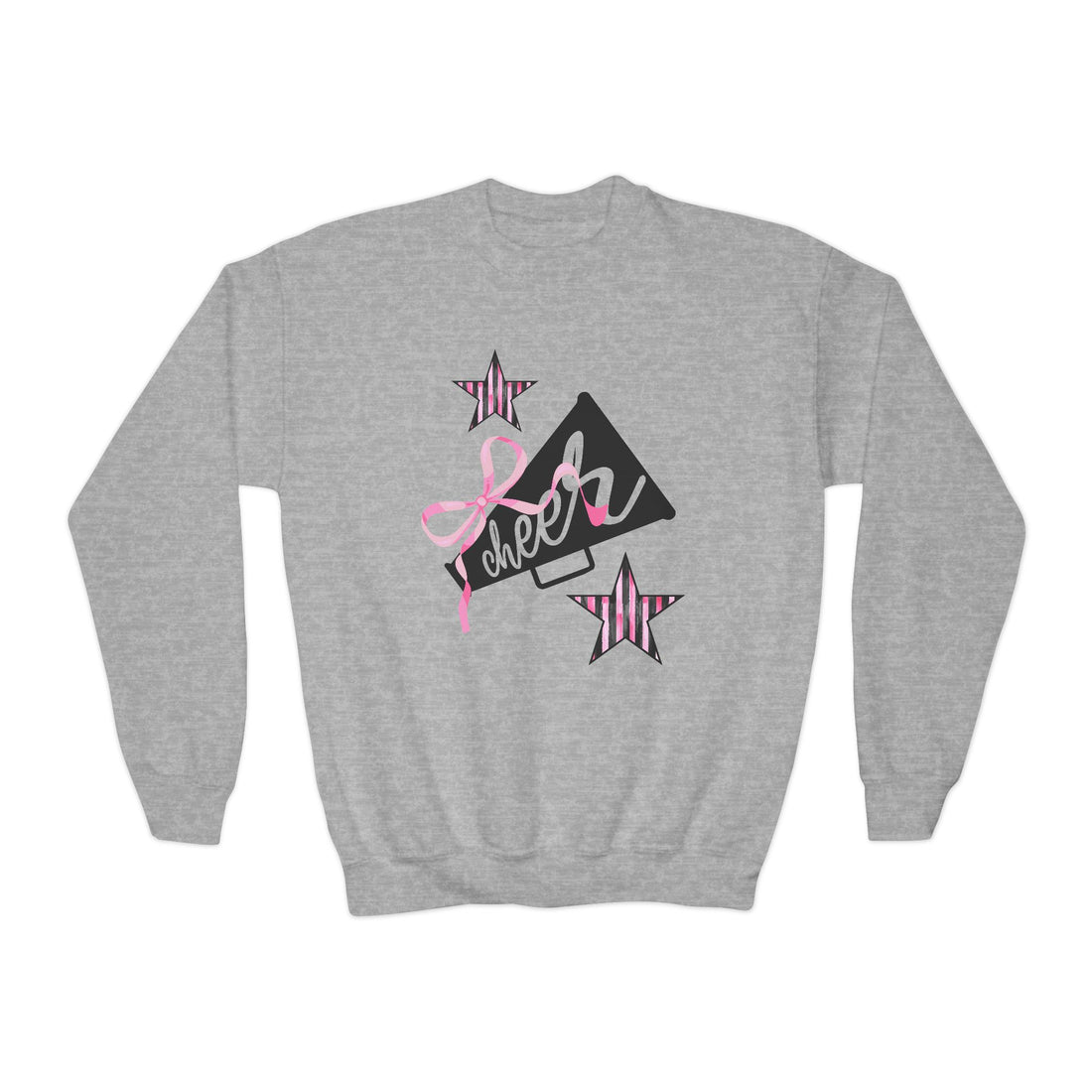 Customizable Cheer Youth Crewneck Sweatshirt for Girls, Personalized Cheerleading Jumper, Kids Cheer Team Top, Cheerleader Gift, Cheer Squad