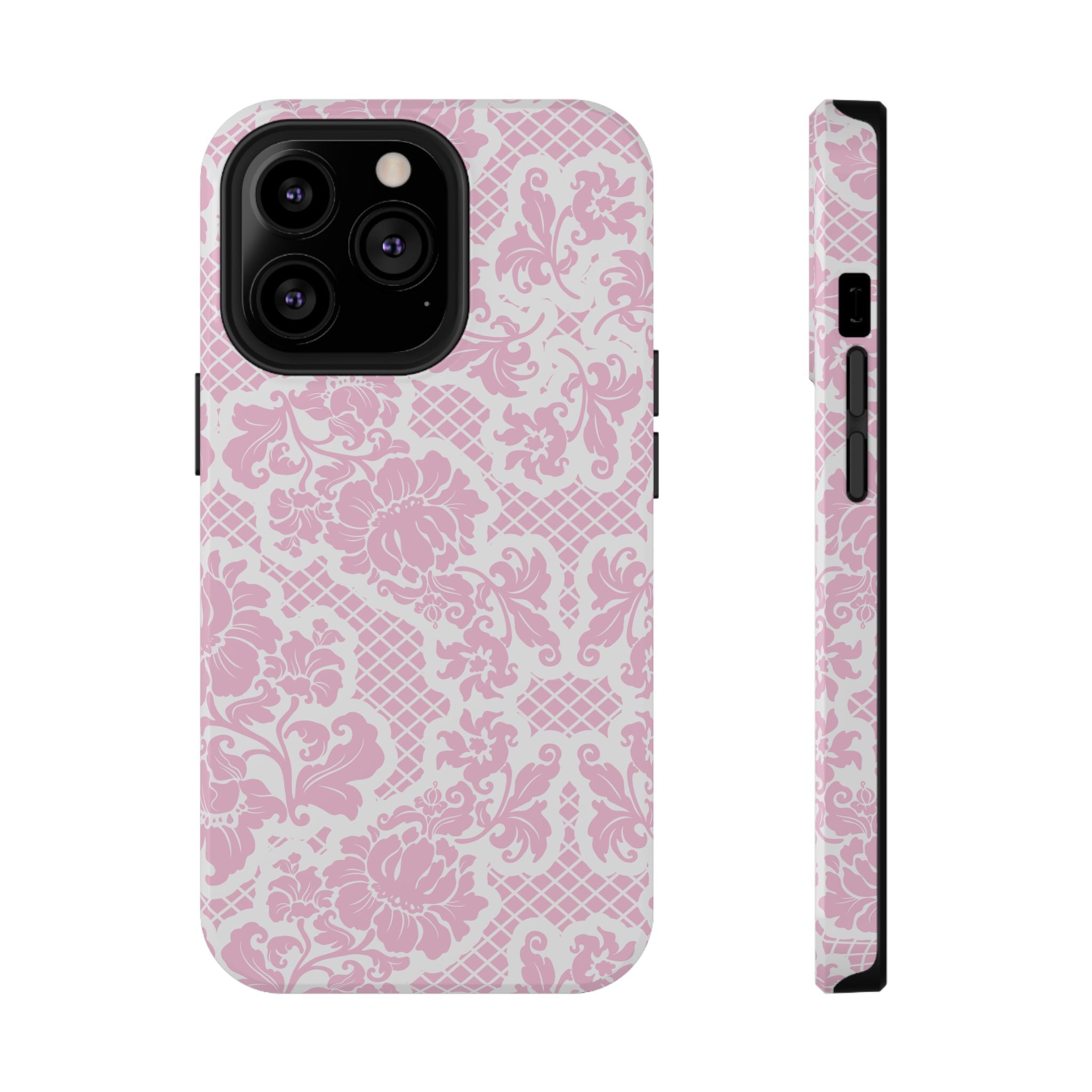 Customizable: Pink Lace Inspired Elegantly Chic Impact-Resistant Case