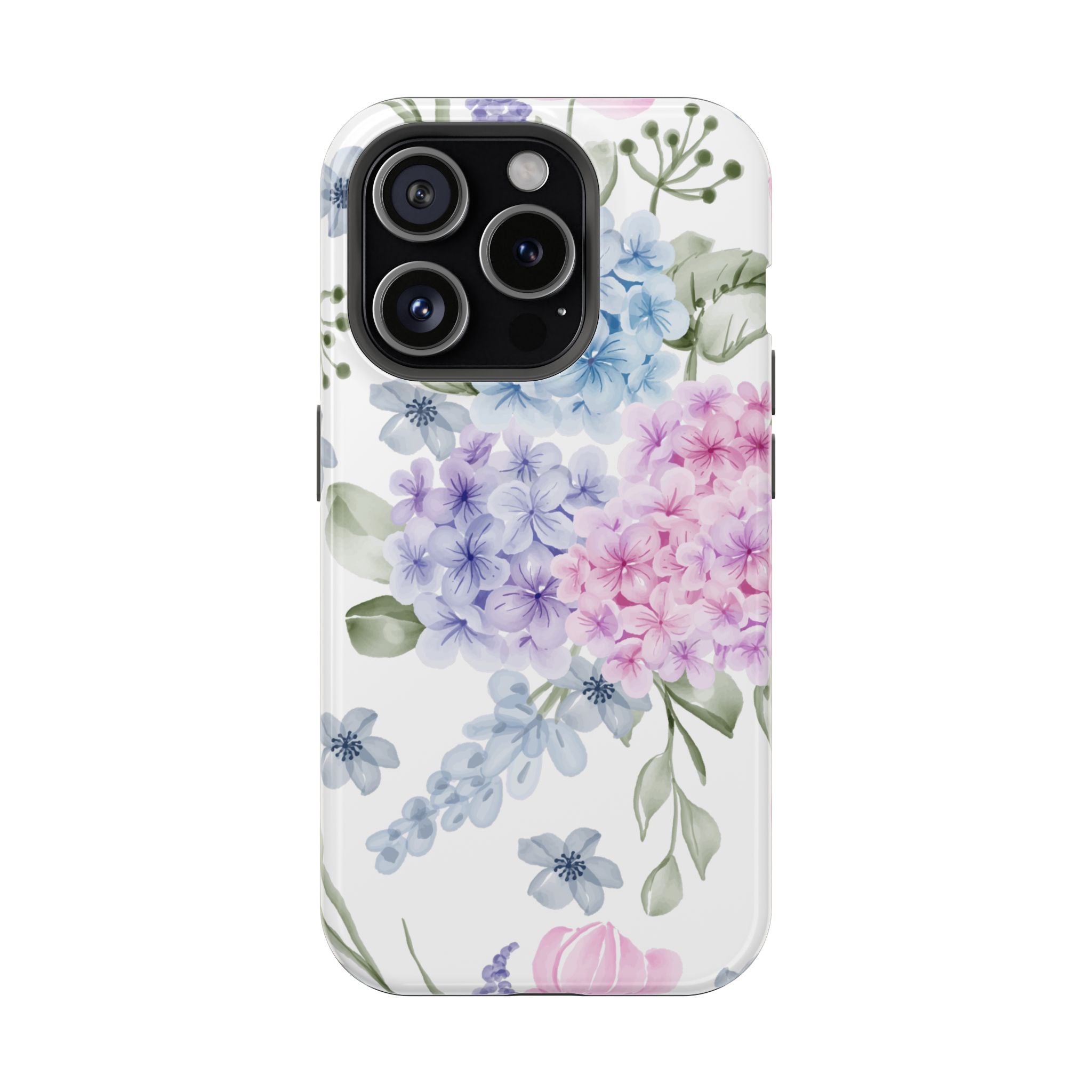 Customizable: Floral Hydrangea Impact-Resistant Phone Case