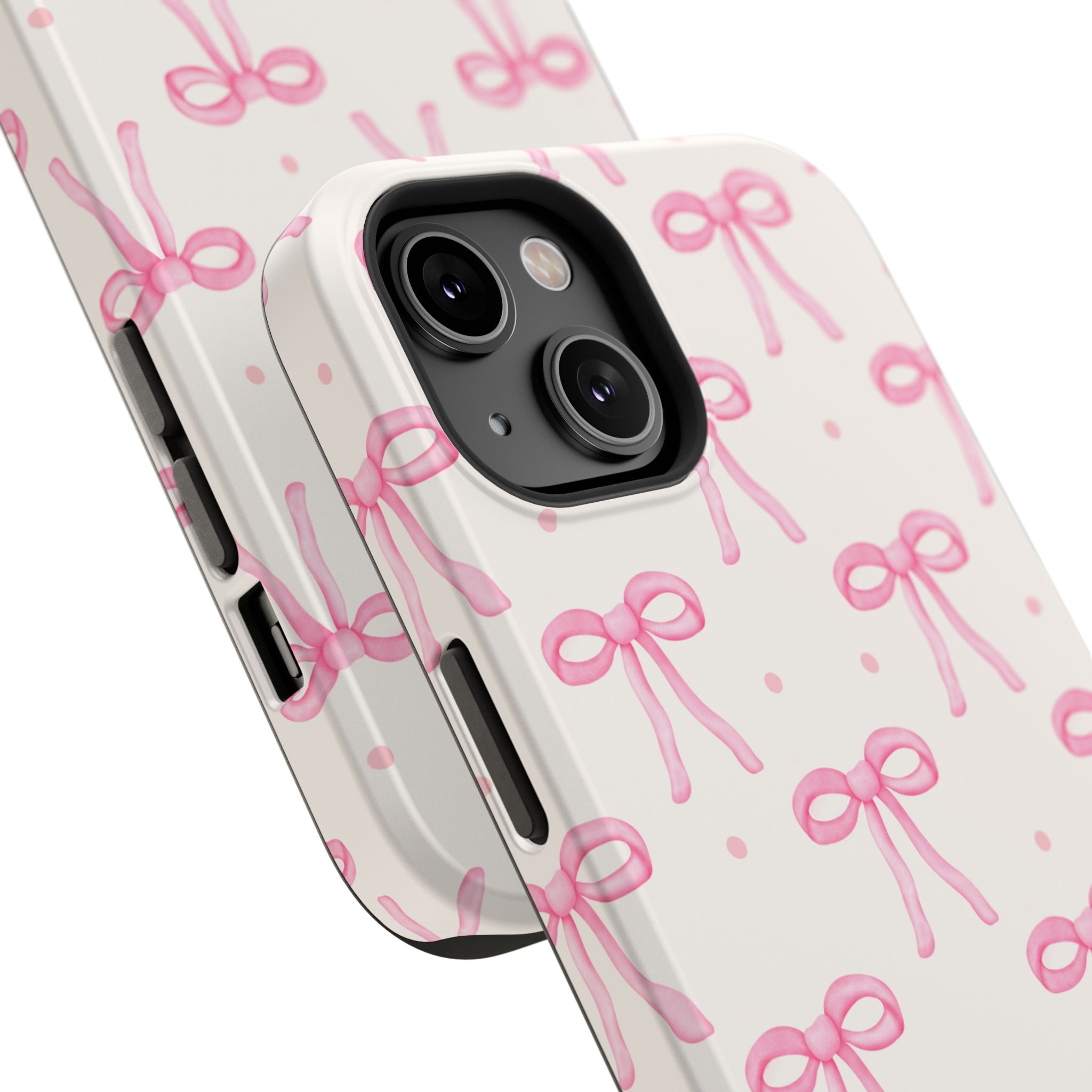 Customizable: Cute Pink Bow Impact-Resistant Phone Case