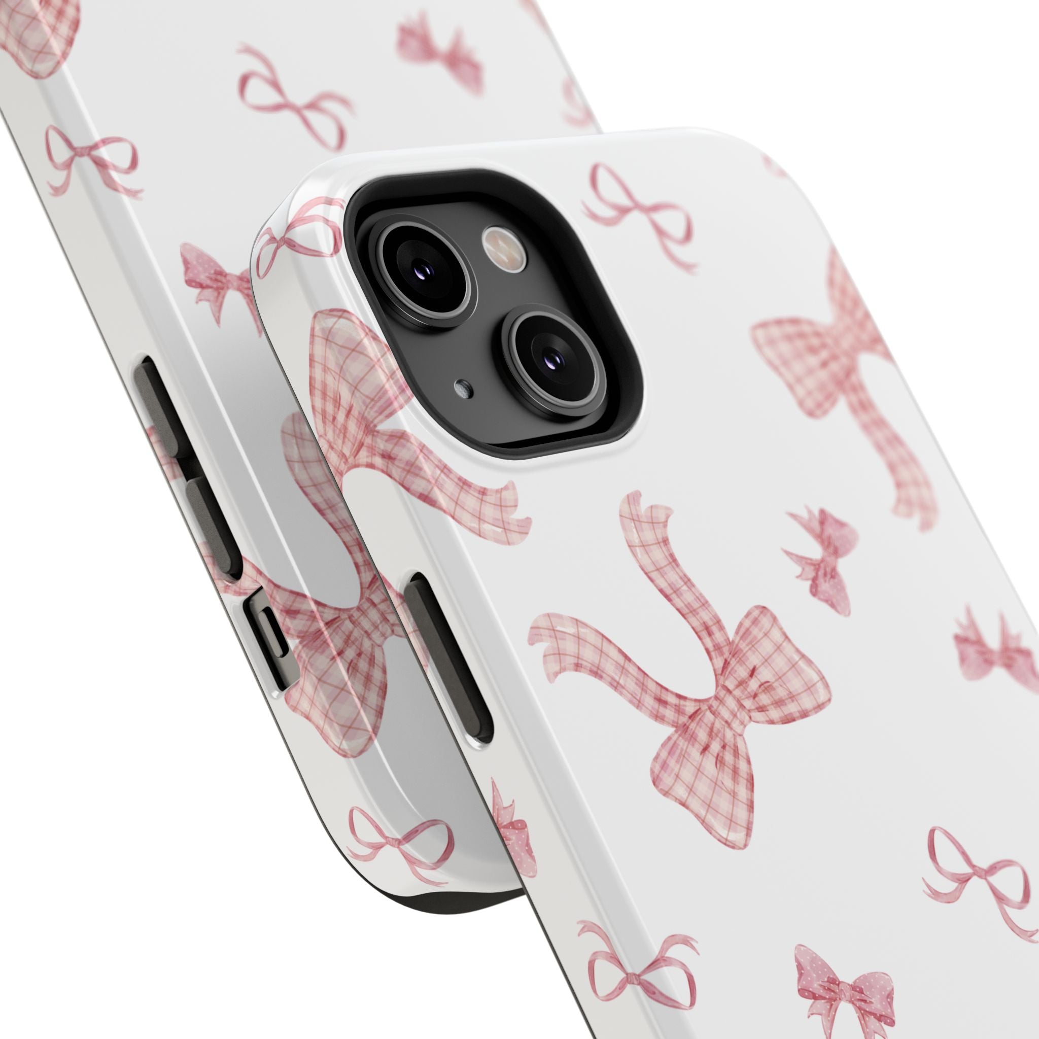 Customizable: Gingham Chic Bow Pattern Phone Case