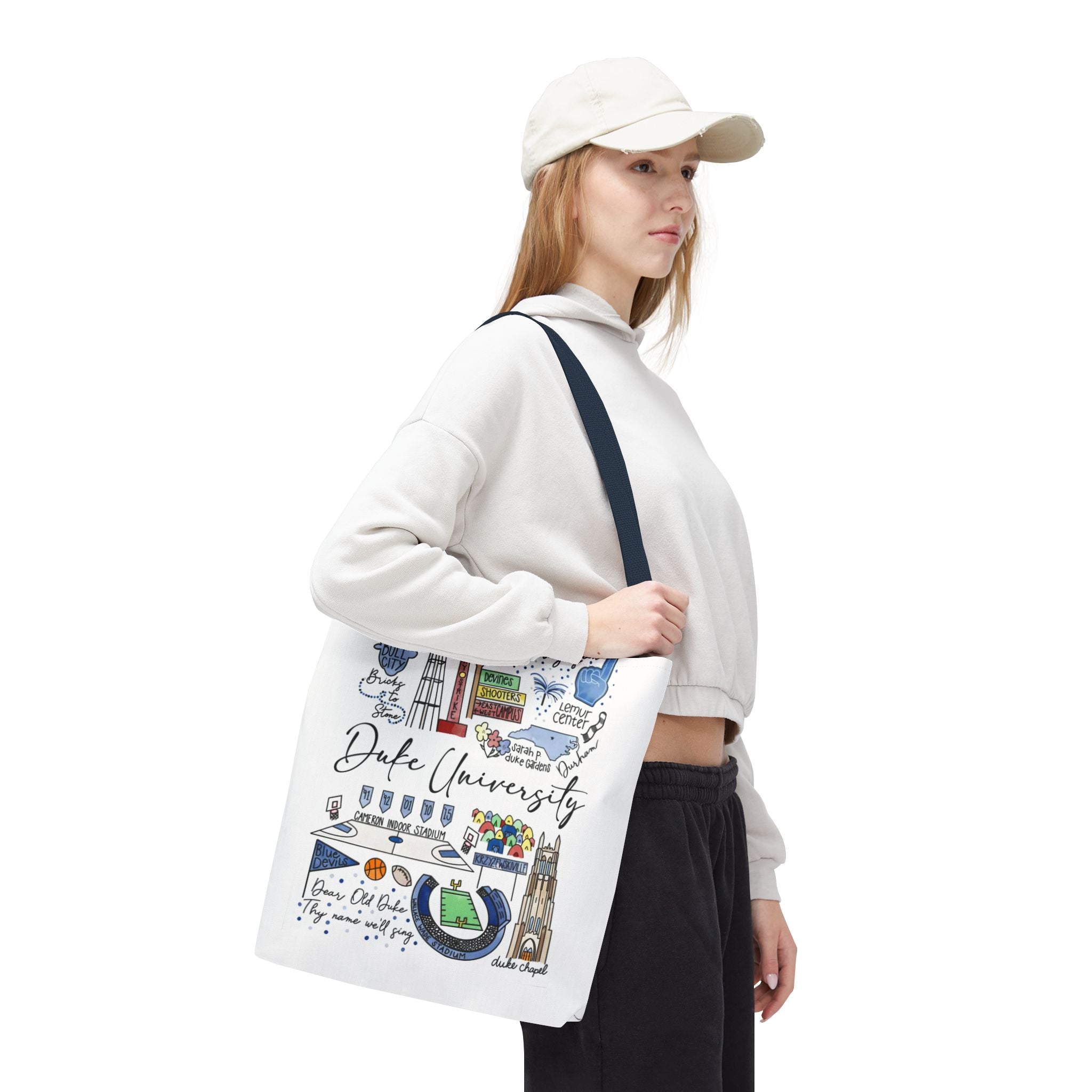 Duke University Tote Bag, College Spirit Bag, Campus Life Accessory, School Pride Gift, Eco-Friendly Shopping Bag