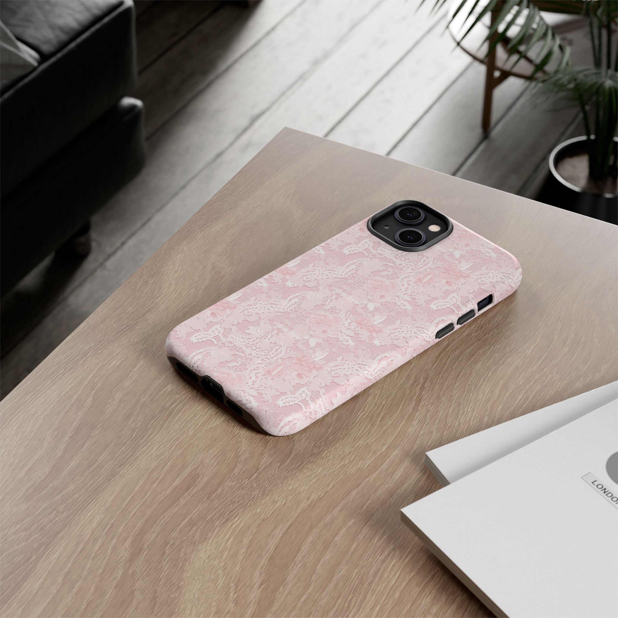 Customizable: Pink Floral Phone Case, Stylish Tough Cases, Unique Gift for Her, Cute Phone Accessories, Floral Tech Cover