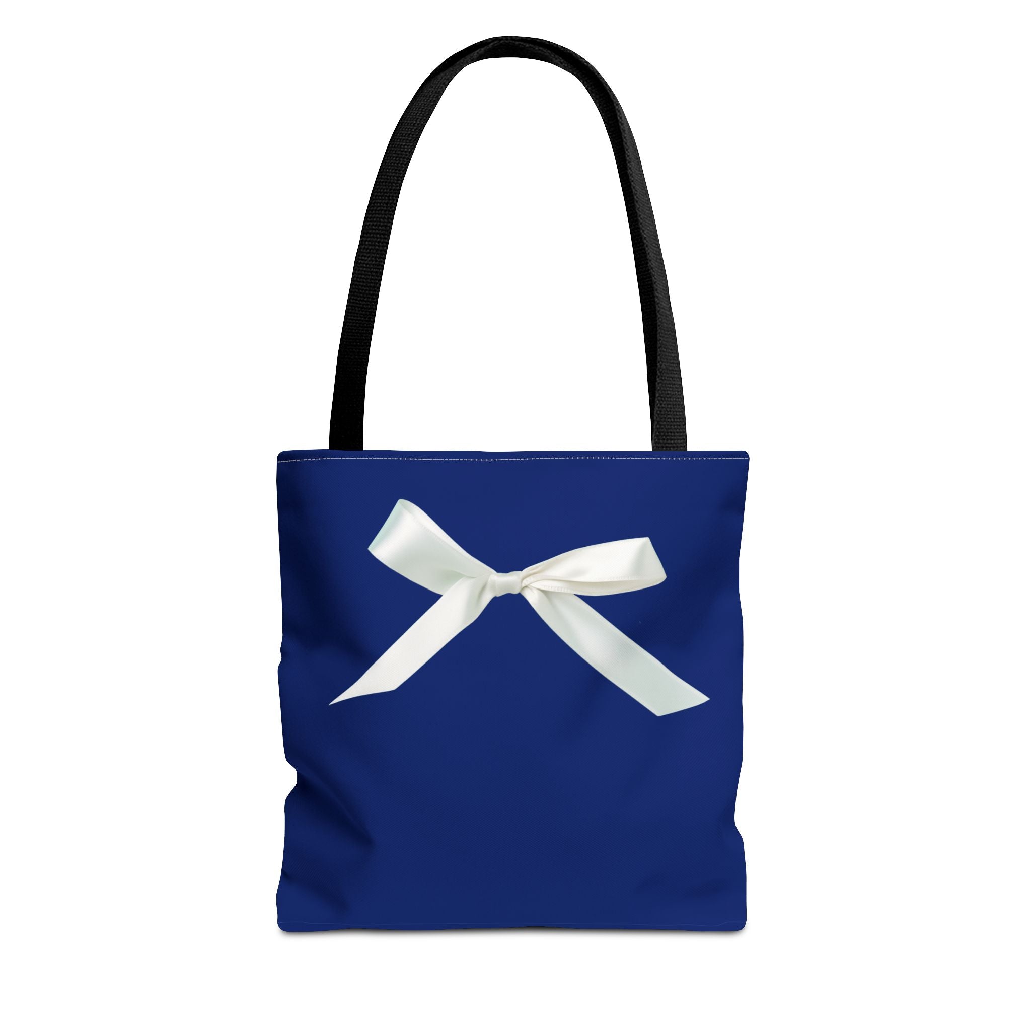 Elegant Blue Tote Bag with White Bow, Stylish Carryall, Perfect Gift for Her, Bridesmaid Tote, Wedding Accessory, Everyday Use