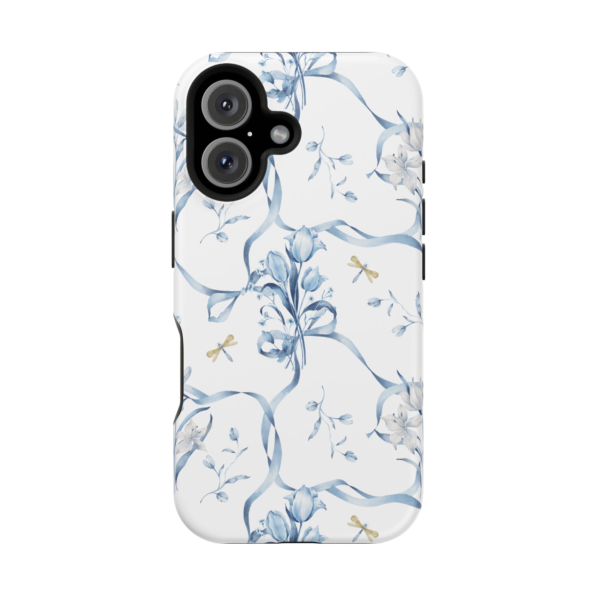 Customizable: Blue Floral-Inspired Phone Case