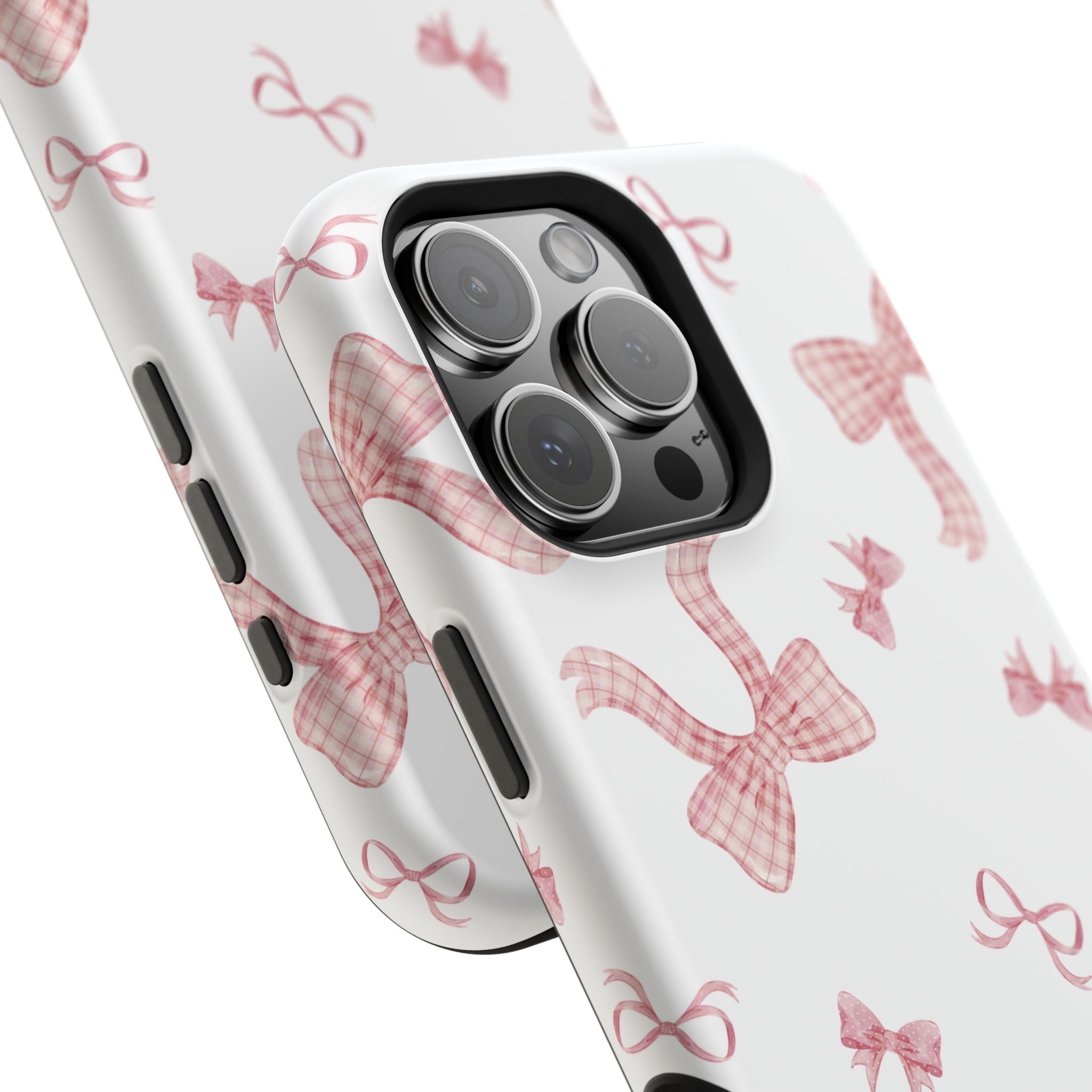 Customizable: Gingham Chic Bow Pattern Phone Case