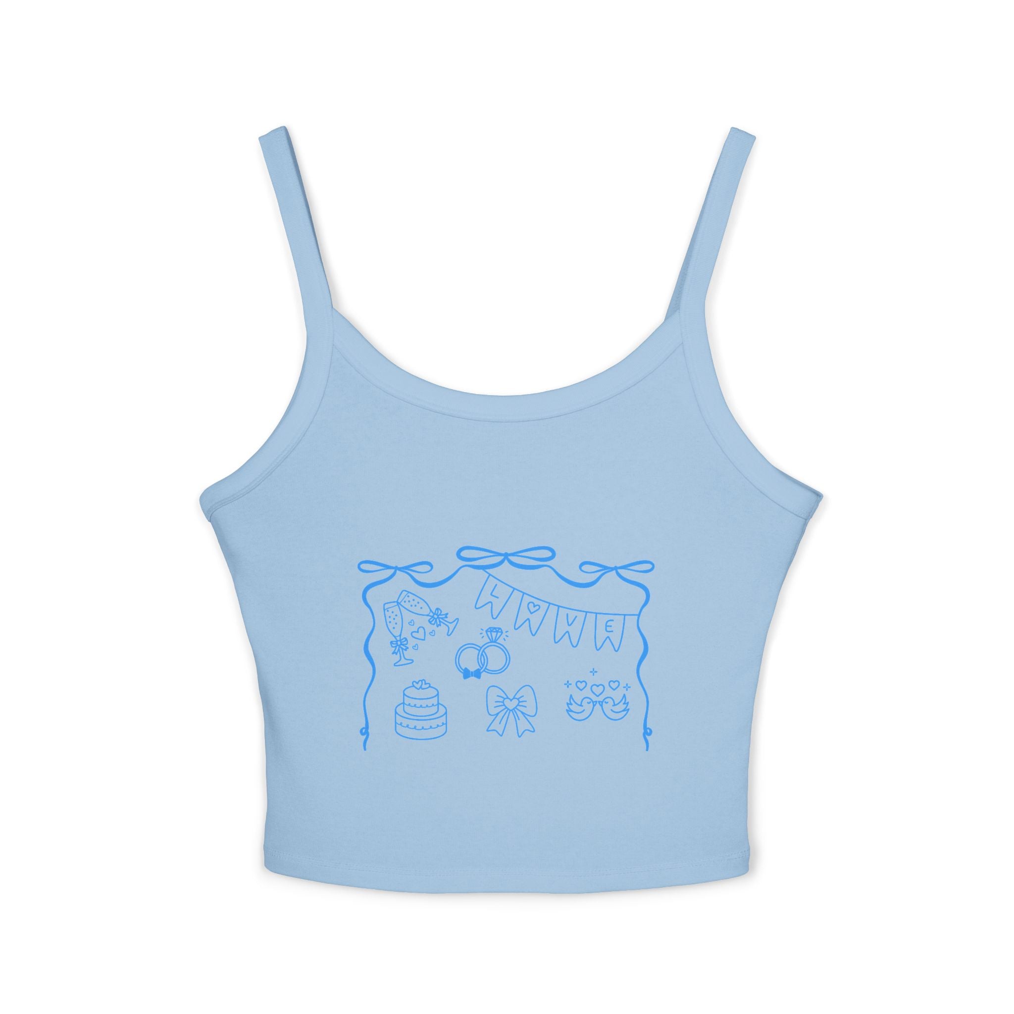 Customizable Women's Bachelorette/Bride Spaghetti Strap Tank Top