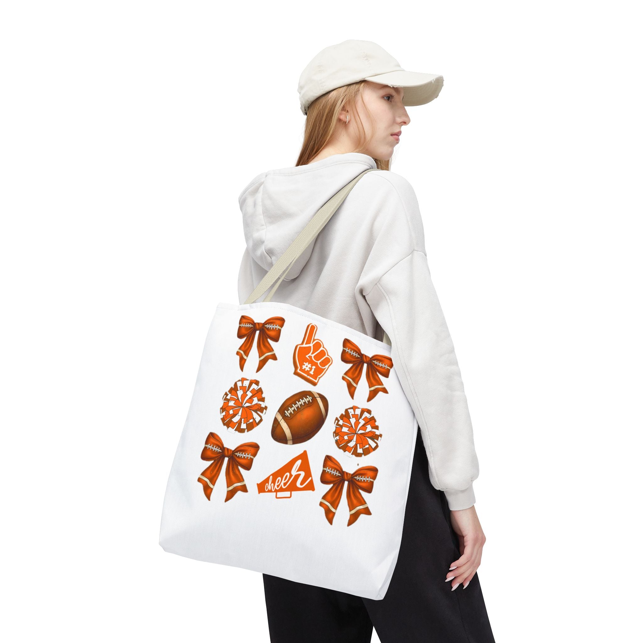 Orange Themed Game Day Tote Bag - College Commitment & Graduation Gift - School Pride Design