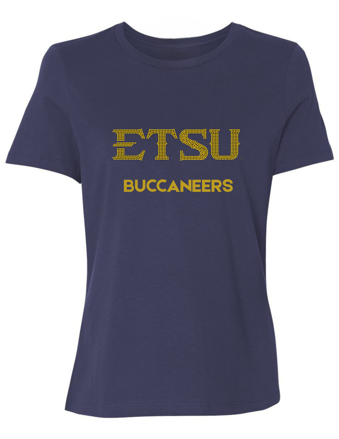 East Tennessee State ETSU Buccaneers Navy Crewneck Short Sleeve T-Shirt