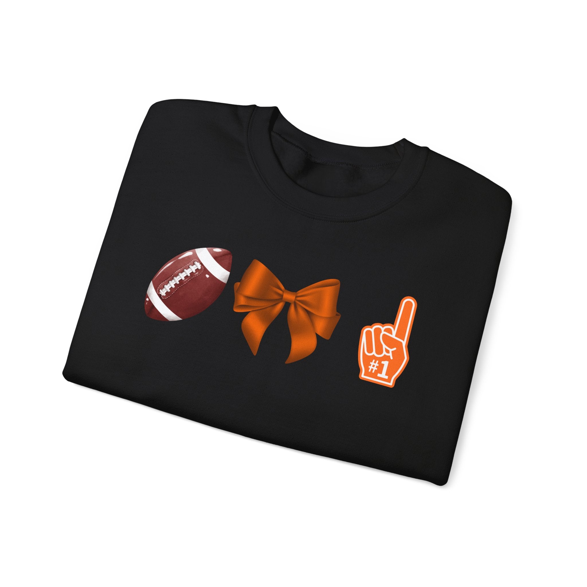 Customizable Orange Themed Game Day Spirit Sweatshirt
