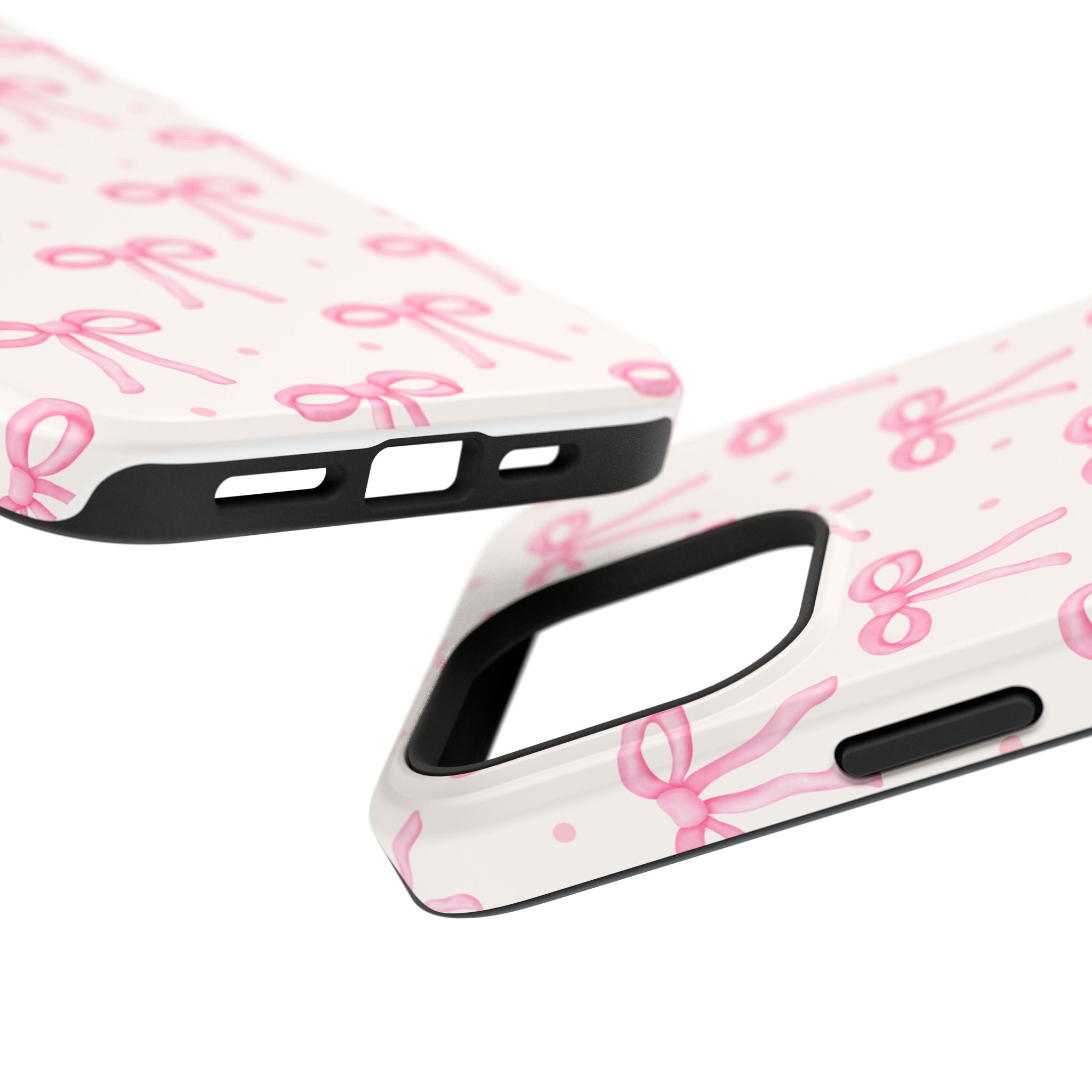 Customizable: Cute Pink Bow Impact-Resistant Phone Case