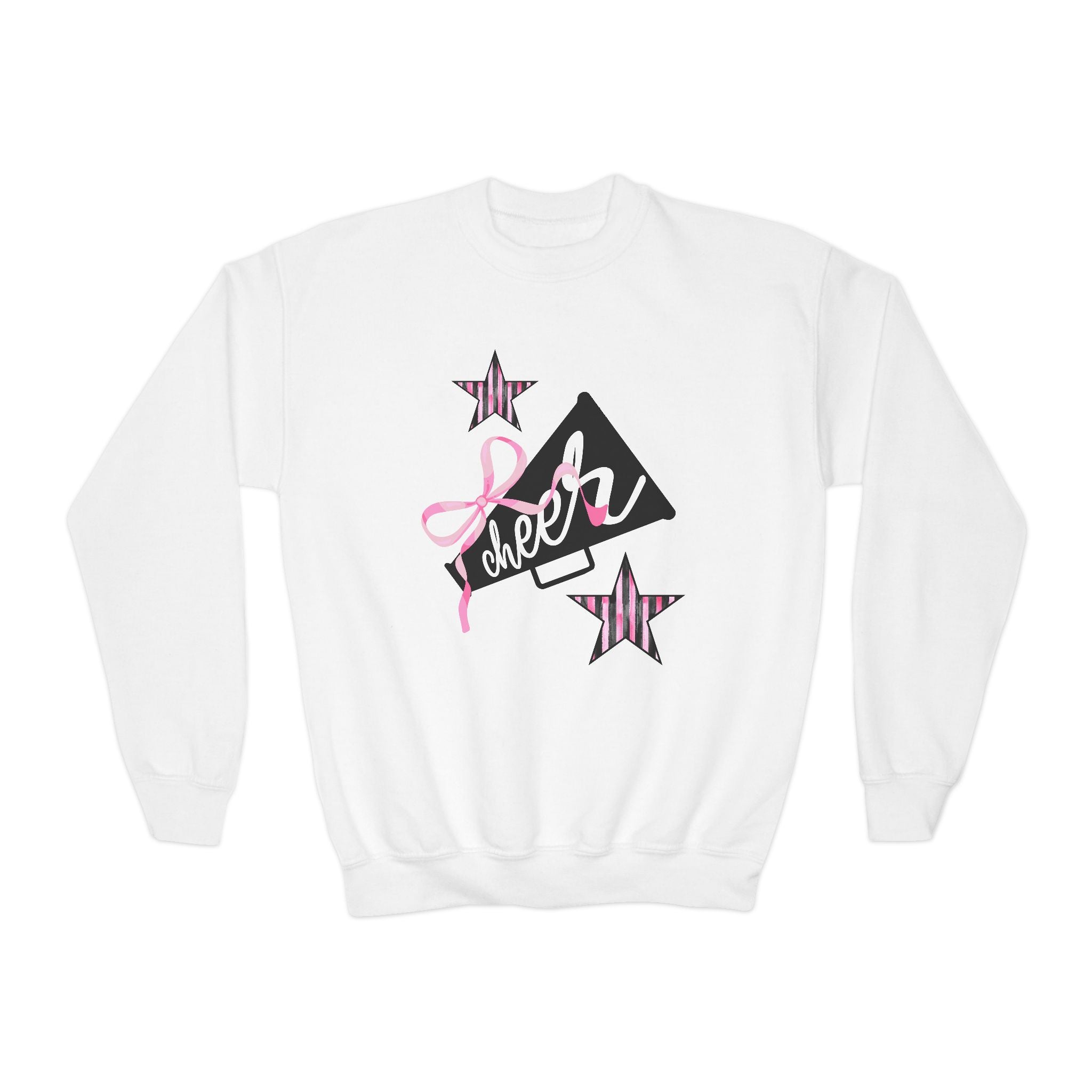Customizable Cheer Youth Crewneck Sweatshirt for Girls, Personalized Cheerleading Jumper, Kids Cheer Team Top, Cheerleader Gift, Cheer Squad