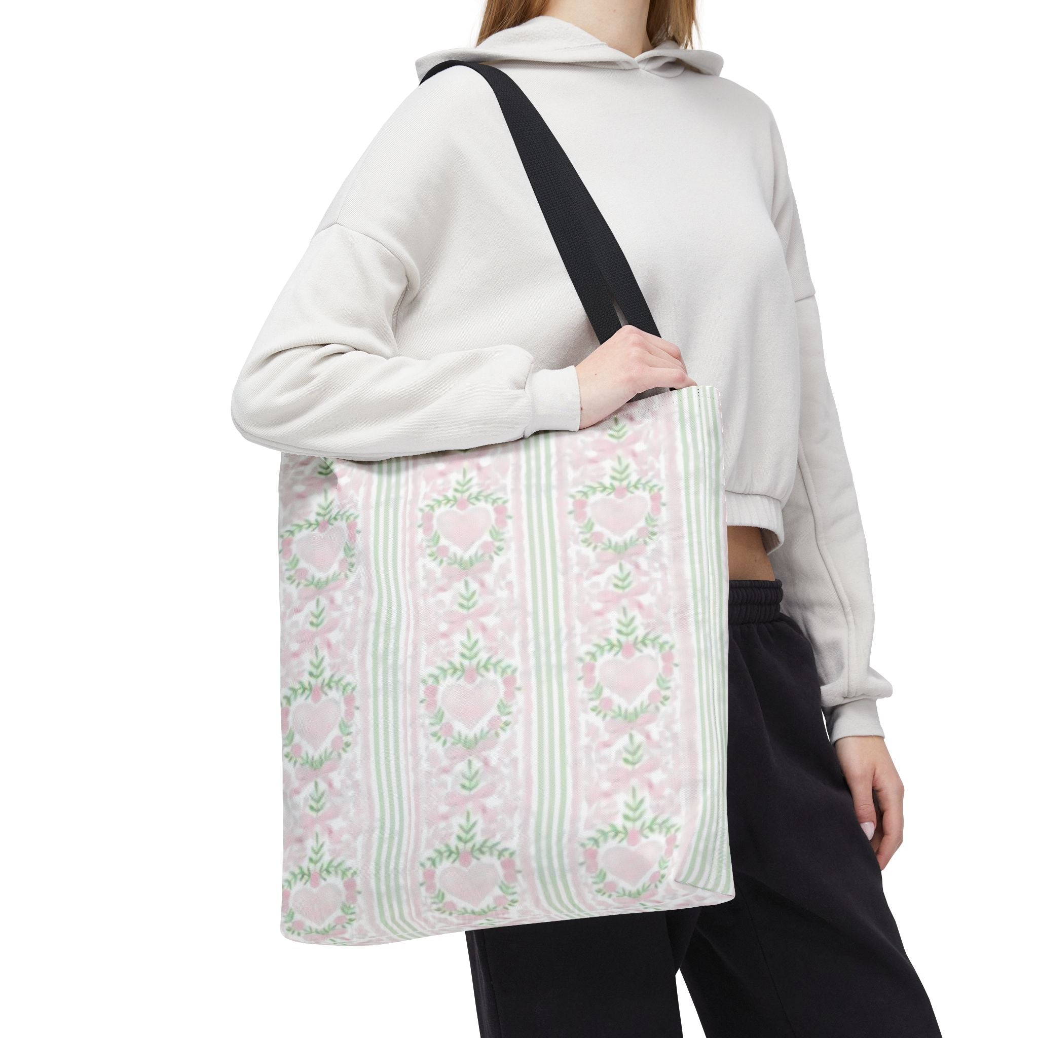 Romantic Floral Tote Bag,  Perfect for Shopping, Gifts, School, and Wedding