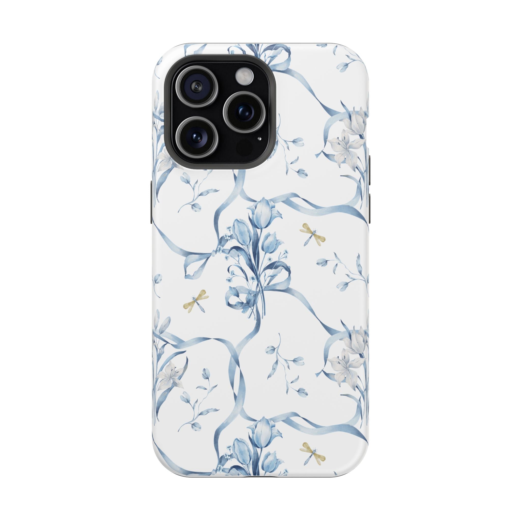 Customizable: Blue Floral-Inspired Phone Case