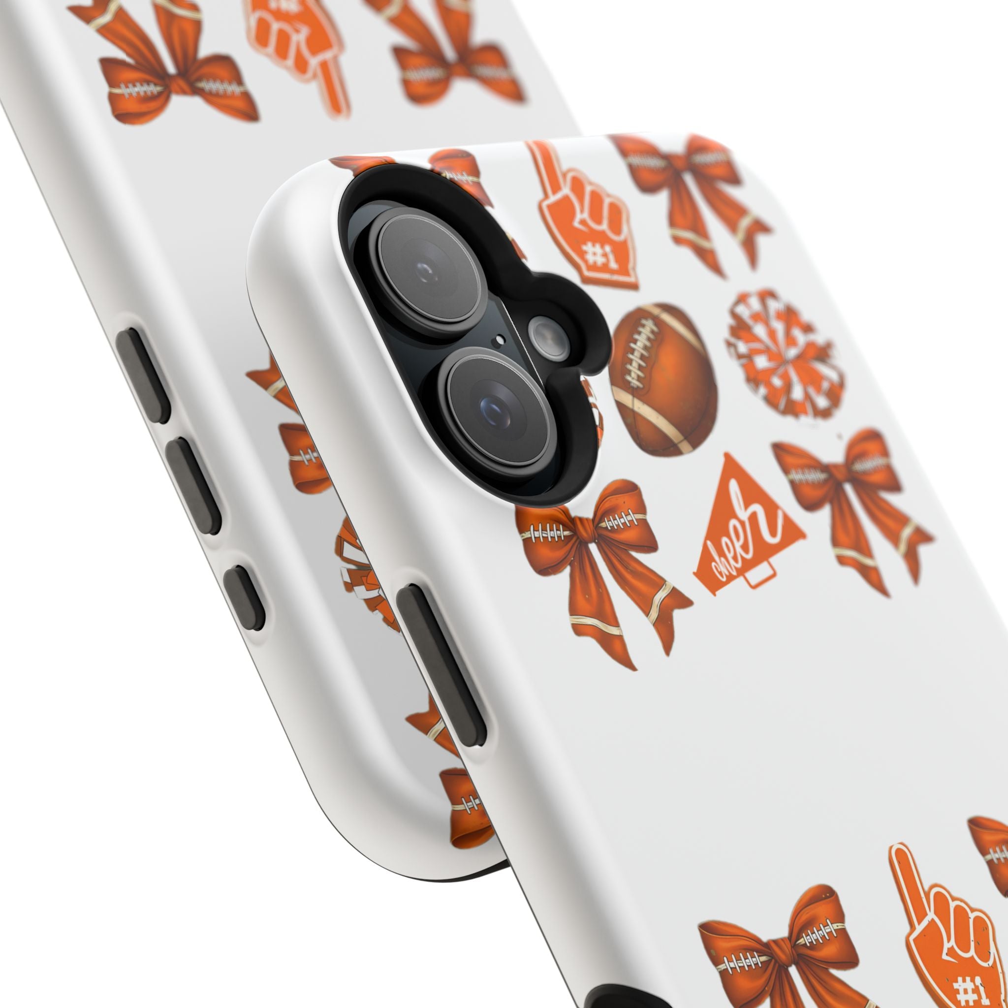 Customizable Orange-Themed Football Team Spirit Phone Case - Cheerful Accessories for Game Day, Unique Design for Fans, Sports Gift, Fall Celebrations, Team Pride