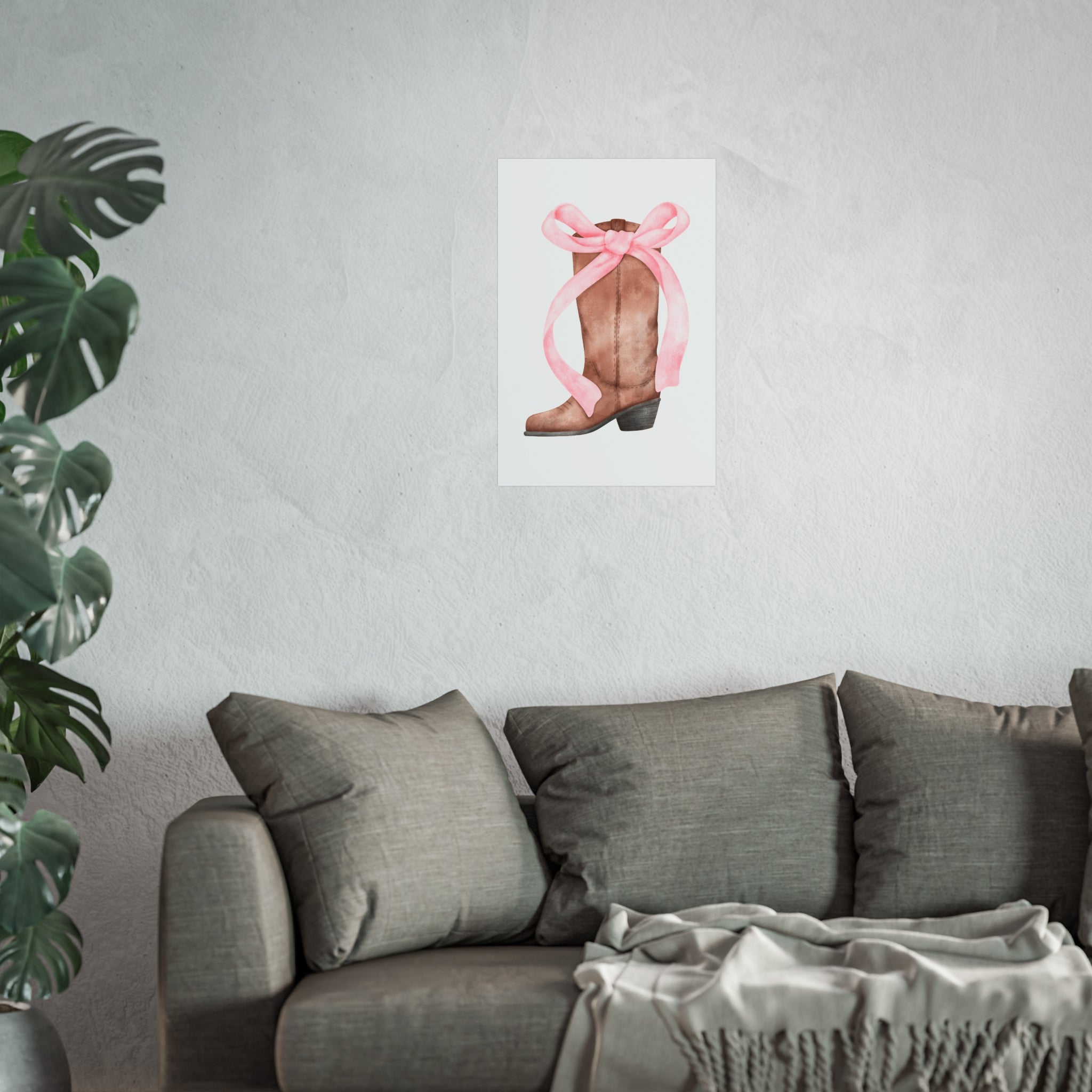Cowgirl Coquette Bow Poster