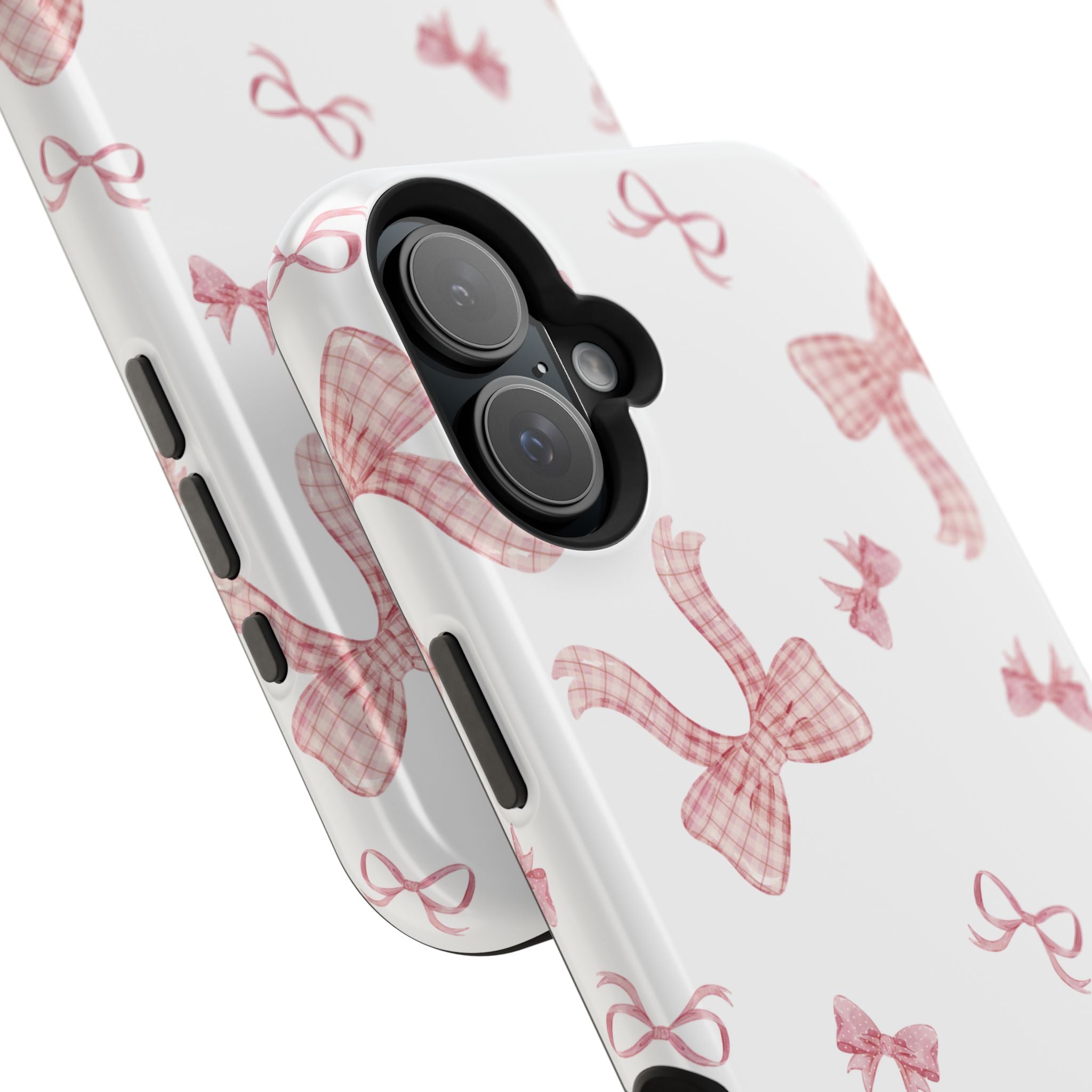 Customizable: Gingham Chic Bow Pattern Phone Case