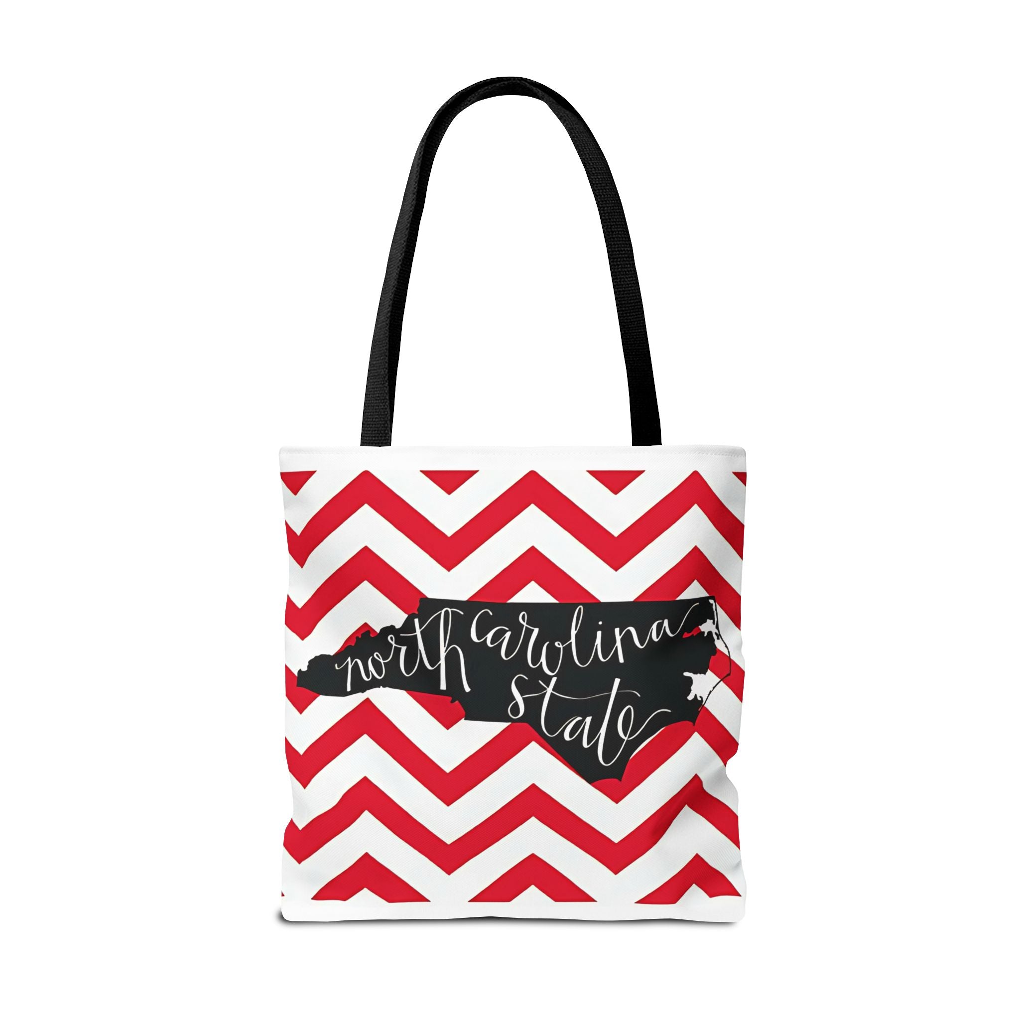 North Carolina Tote Bag, Stylish Chevron Pattern, Beach Essentials, Reusable Grocery Bag, Gift for Travelers, Southern Charm