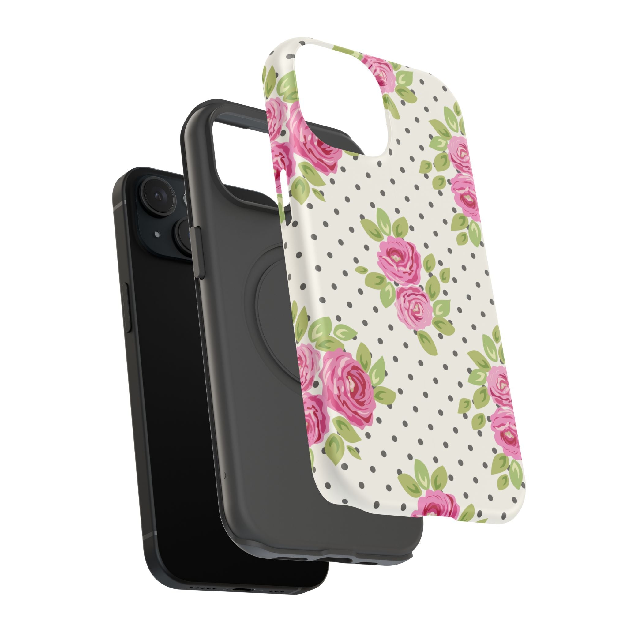 Customizable: Floral Polka Dot Phone Case