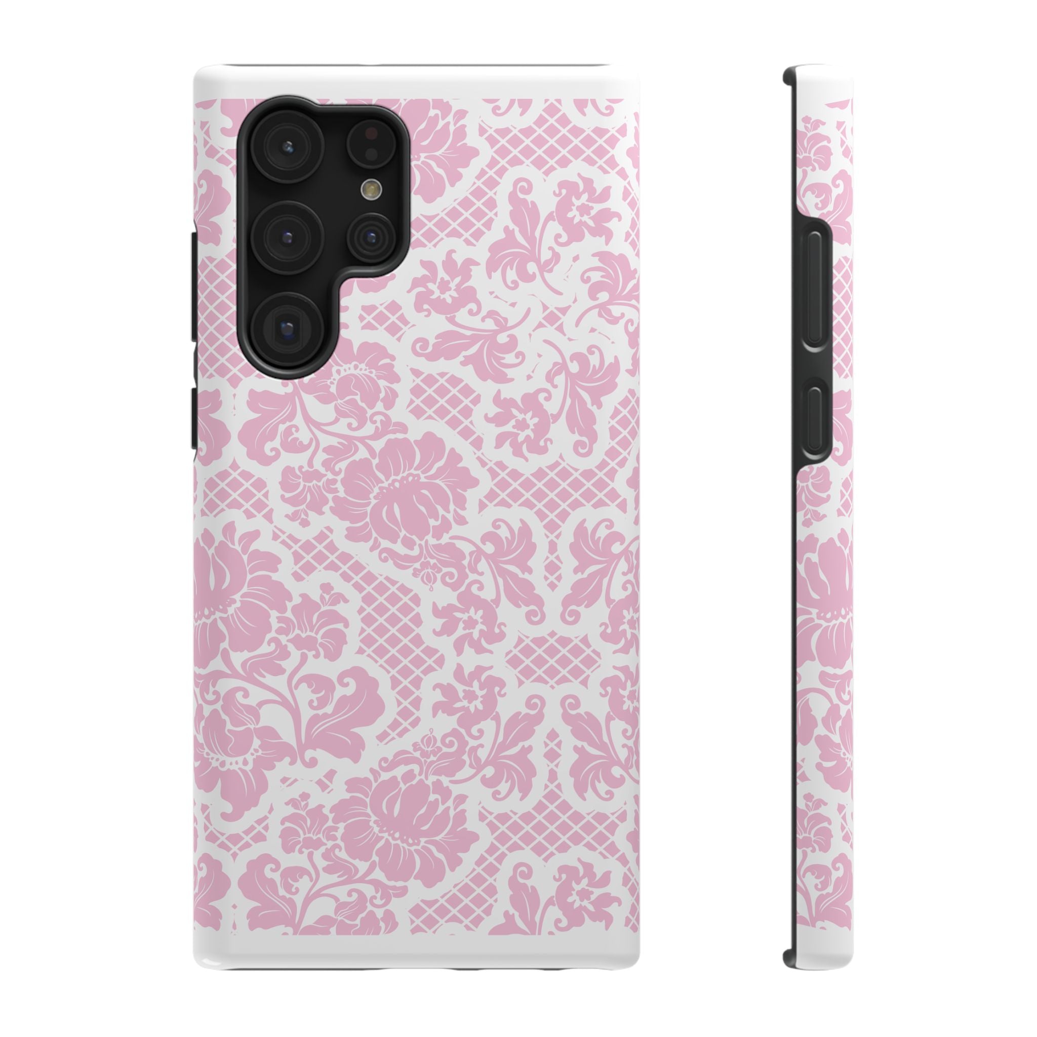 Customizable: Pink Lace Inspired Elegantly Chic Impact-Resistant Case
