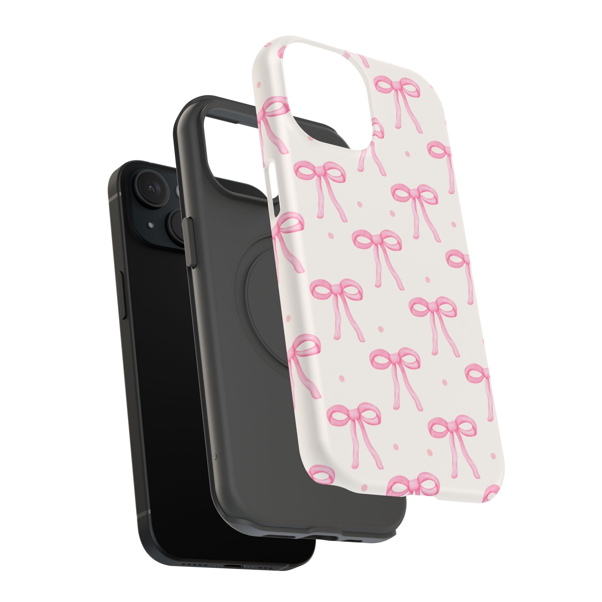 Customizable: Cute Pink Bow Impact-Resistant Phone Case