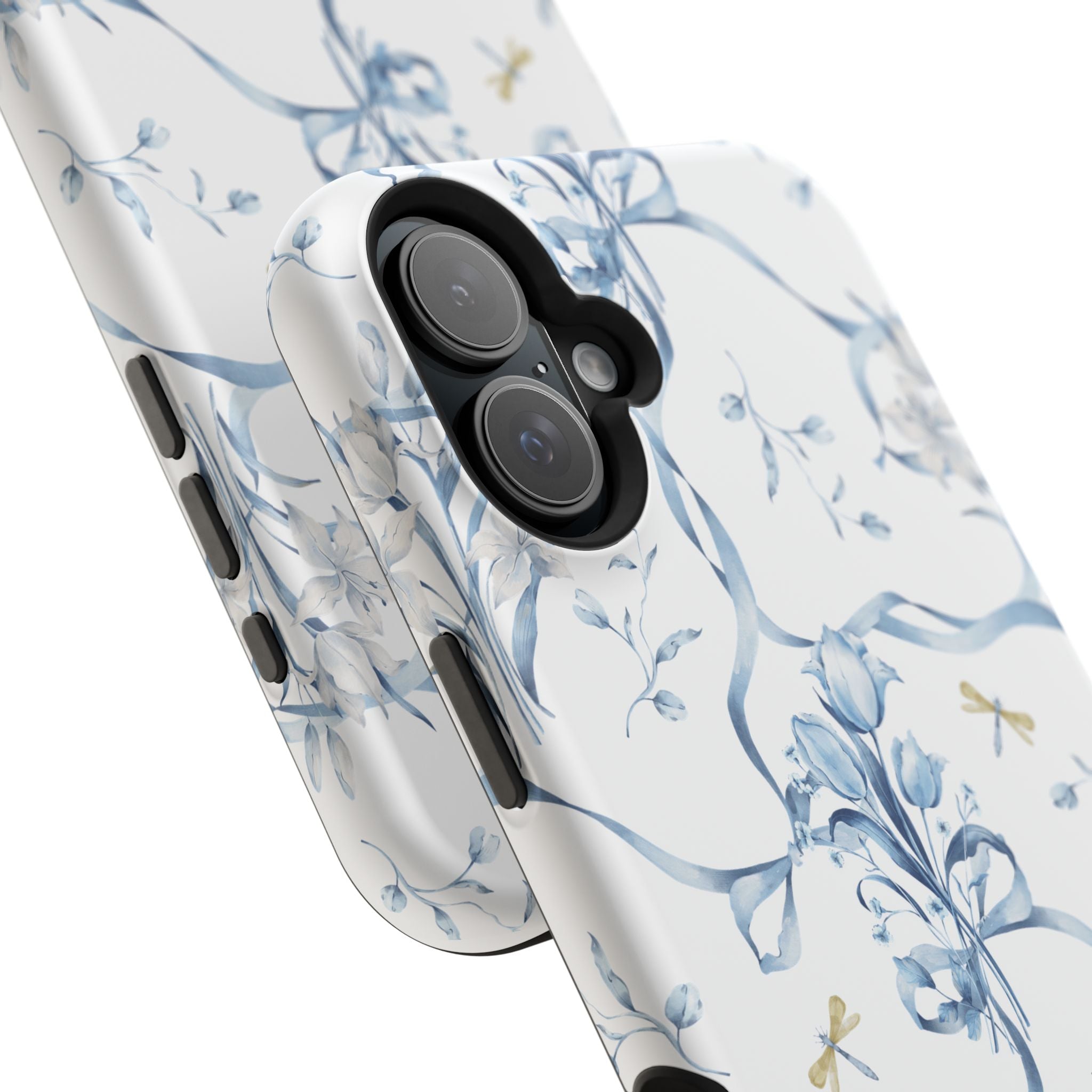 Customizable: Blue Floral-Inspired Phone Case