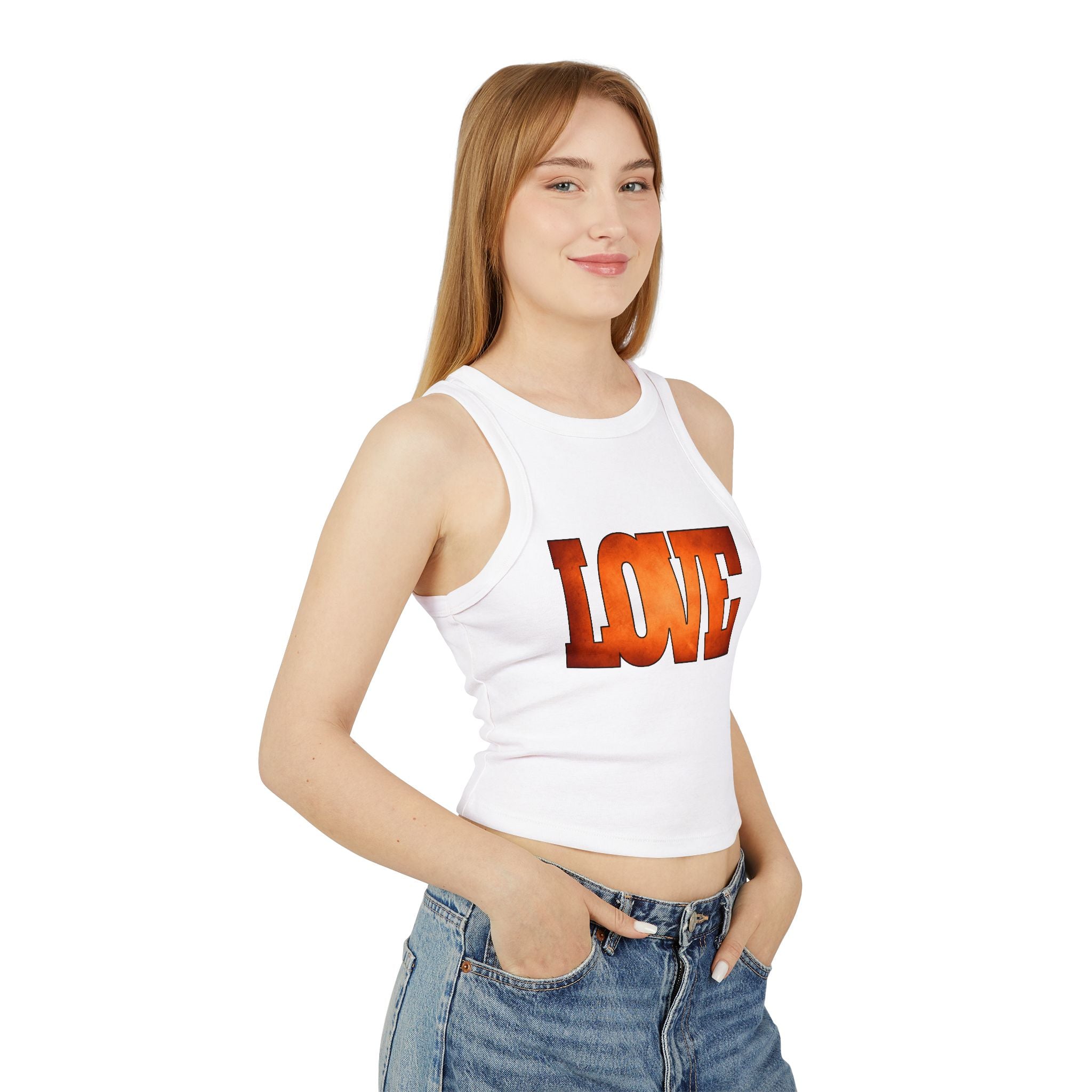 Customizable Orange Love Tank Top