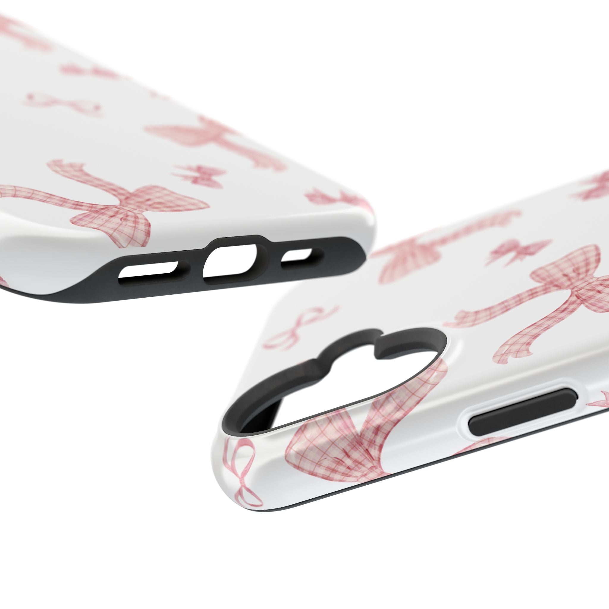 Customizable: Gingham Chic Bow Pattern Phone Case
