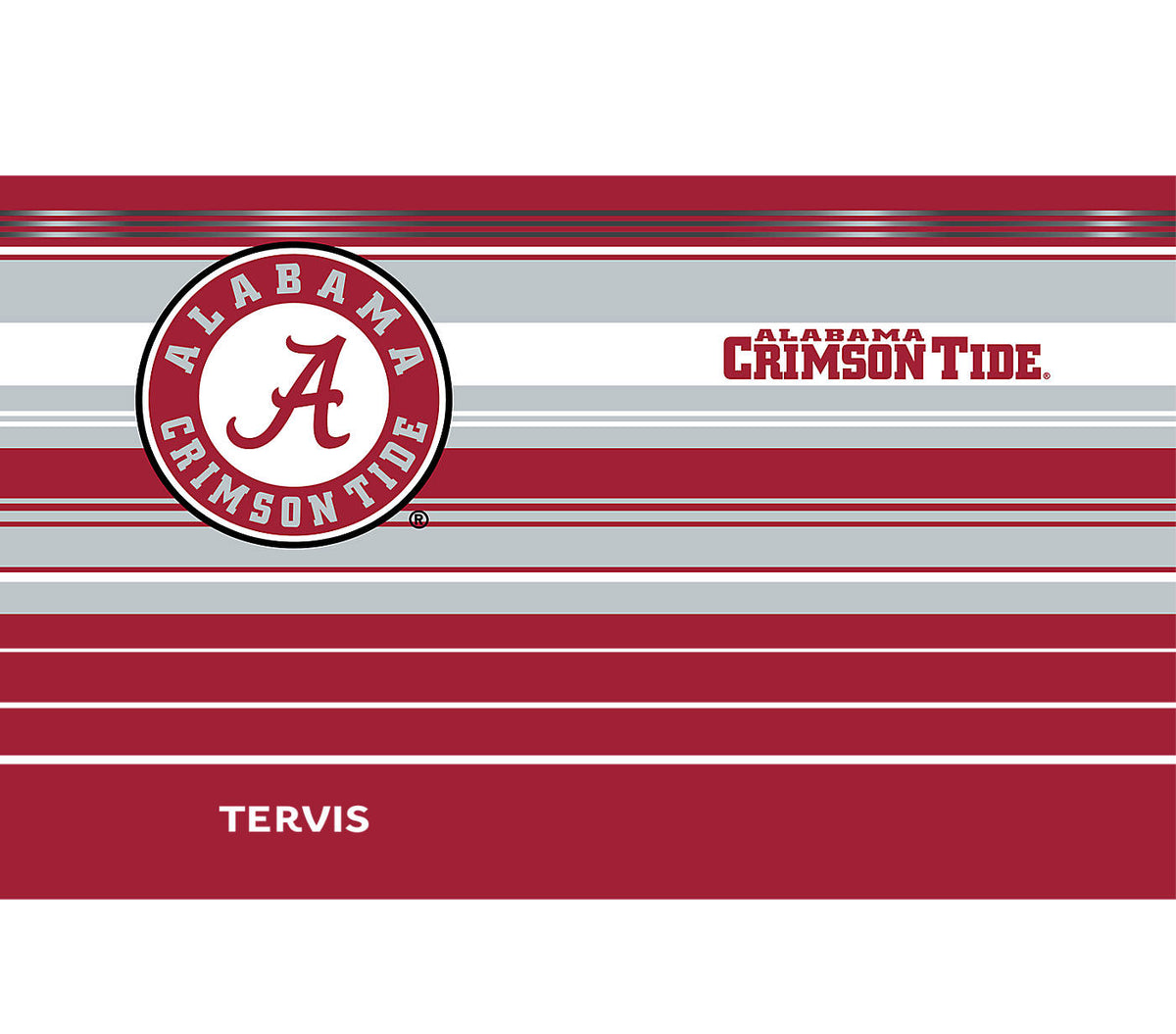 Alabama Crimson Tide - NCAA Hype Stripes Stainless Steel Tumbler