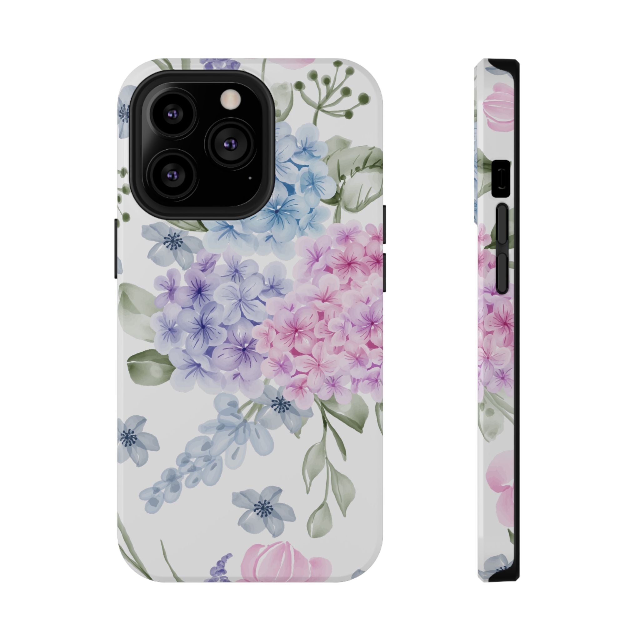 Customizable: Floral Hydrangea Impact-Resistant Phone Case